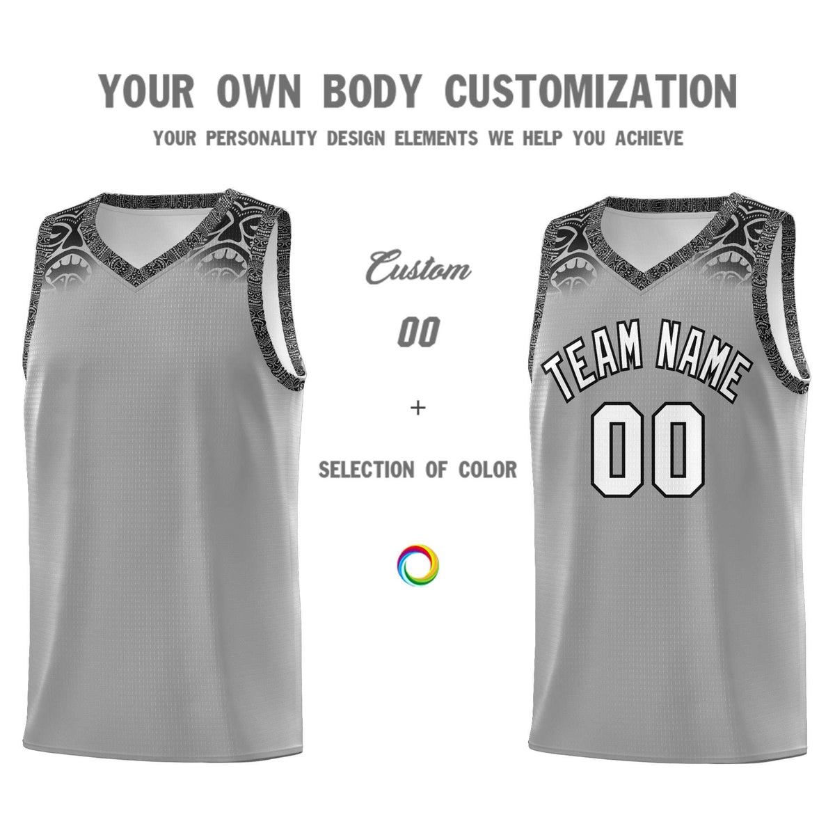 Custom Dark Gray Black Personalized Indians Print Kits Sports Uniform Basketball Jersey|KXKSHOP