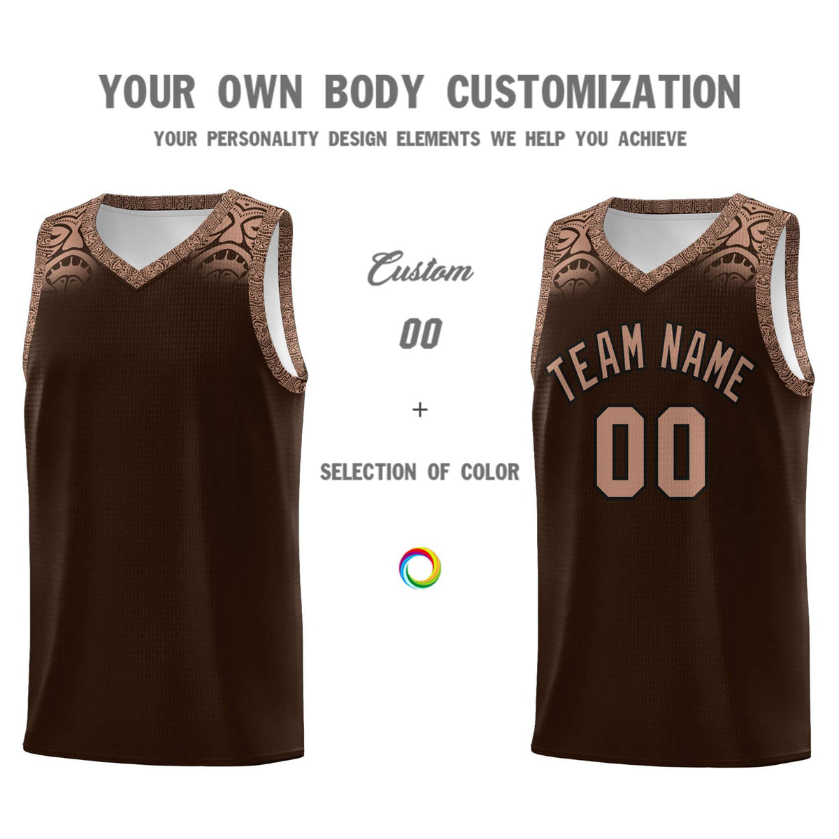 Custom Brown Teabrown Personalized Indians Print Kits Sports Uniform Basketball Jersey|KXKSHOP