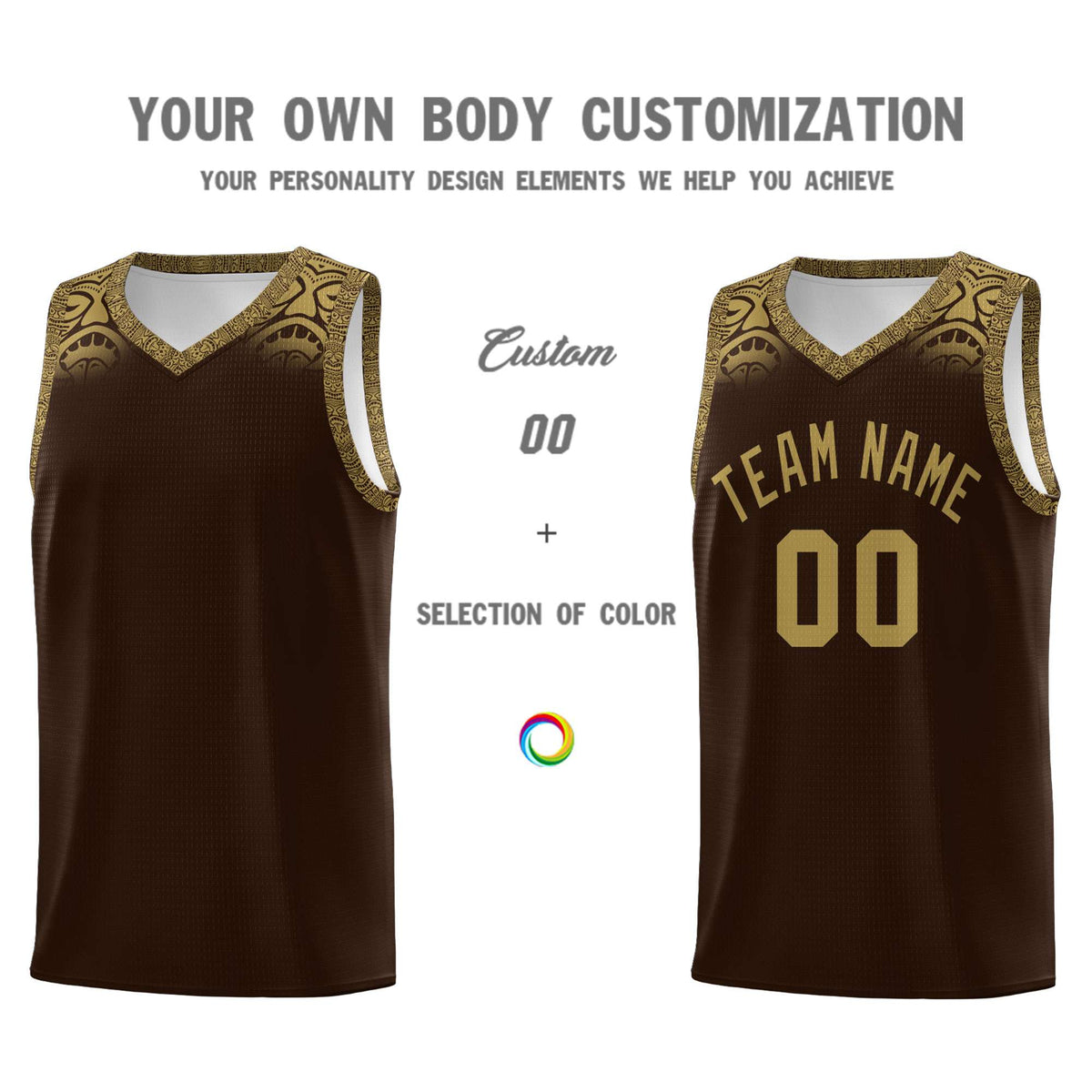 Custom Brown Desert Yellow Personalized Indians Print Kits Sports Uniform Basketball Jersey|KXKSHOP