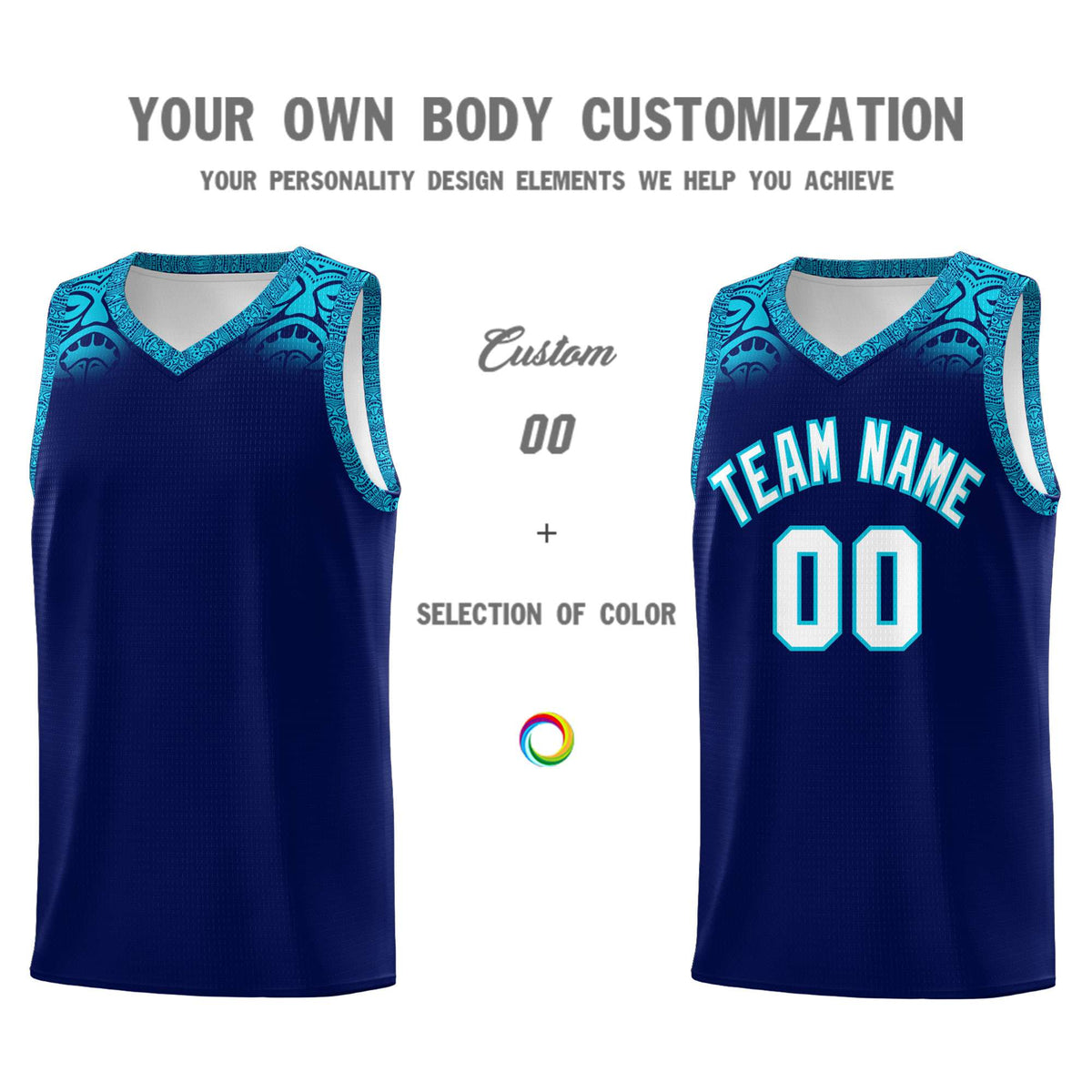 Custom Royal Sky Blue Personalized Indians Print Kits Sports Uniform Basketball Jersey|KXKSHOP