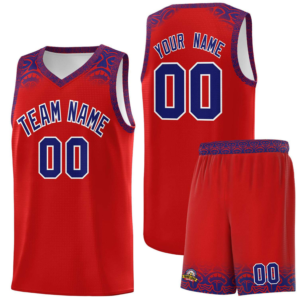 Custom Red Purple Personalized Indians Print Kits Sports Uniform Basketball Jersey|KXKSHOP