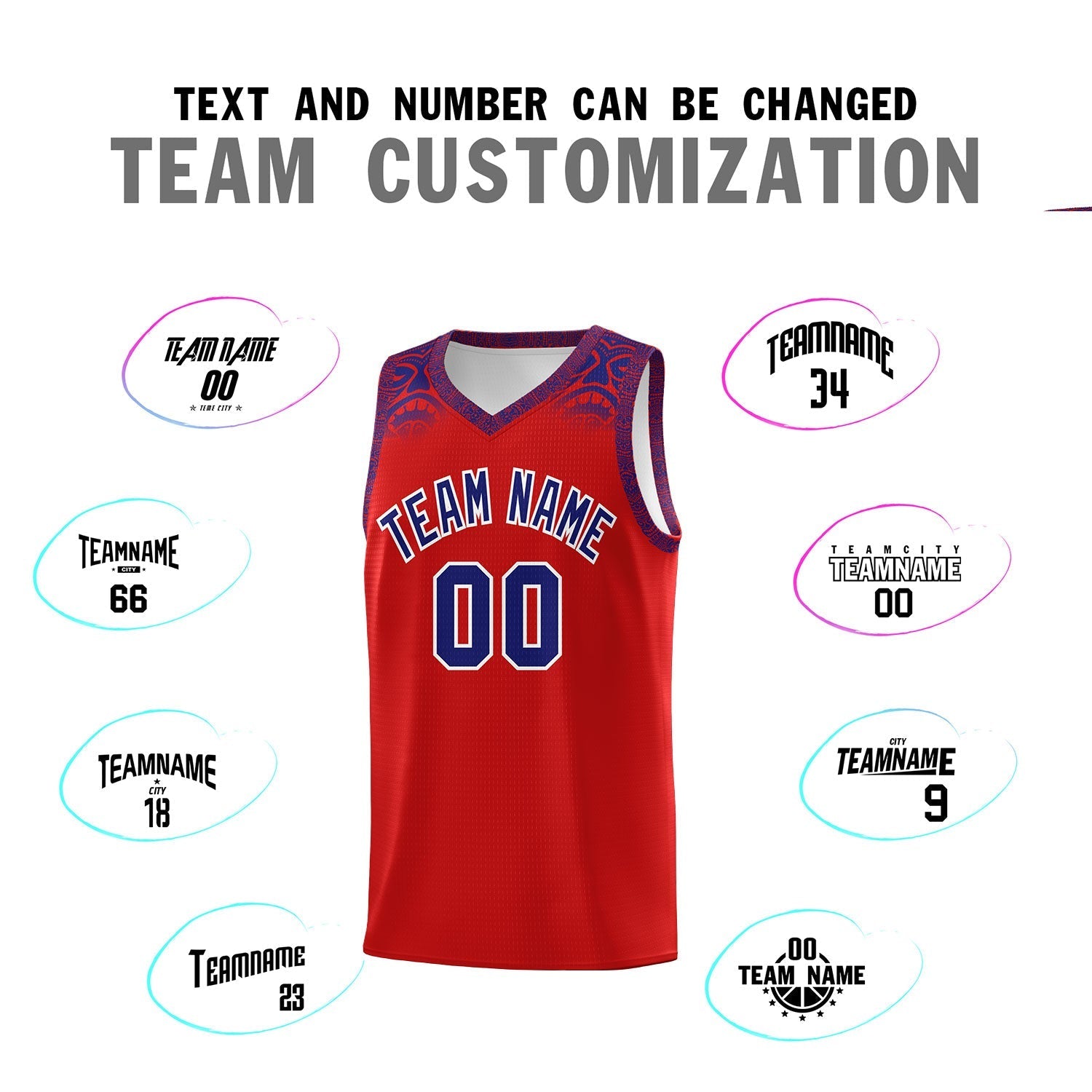 Custom Red Purple Personalized Indians Print Kits Sports Uniform Basketball Jersey|KXKSHOP