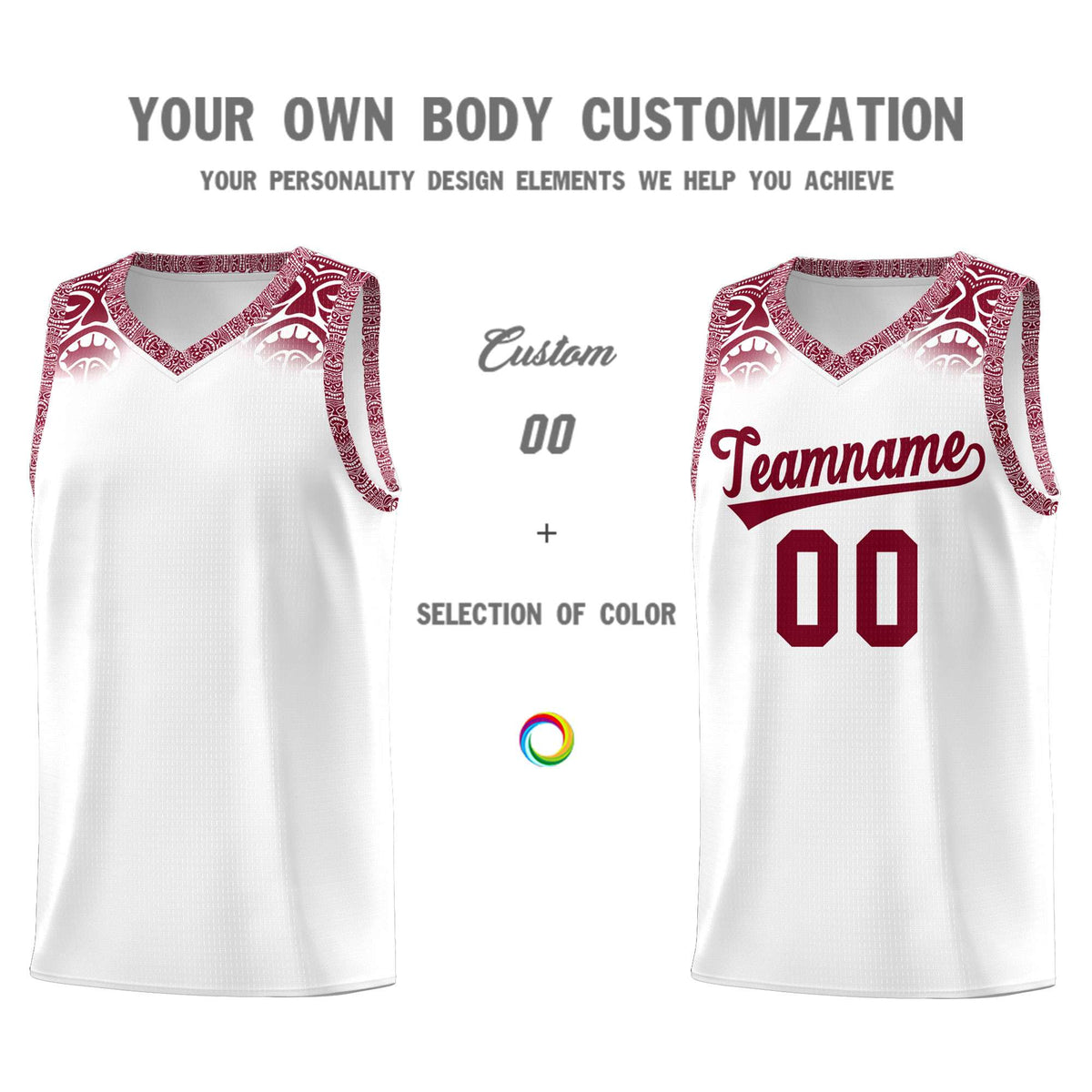 Custom White Crimson Personalized Indians Print Kits Sports Uniform Basketball Jersey|KXKSHOP