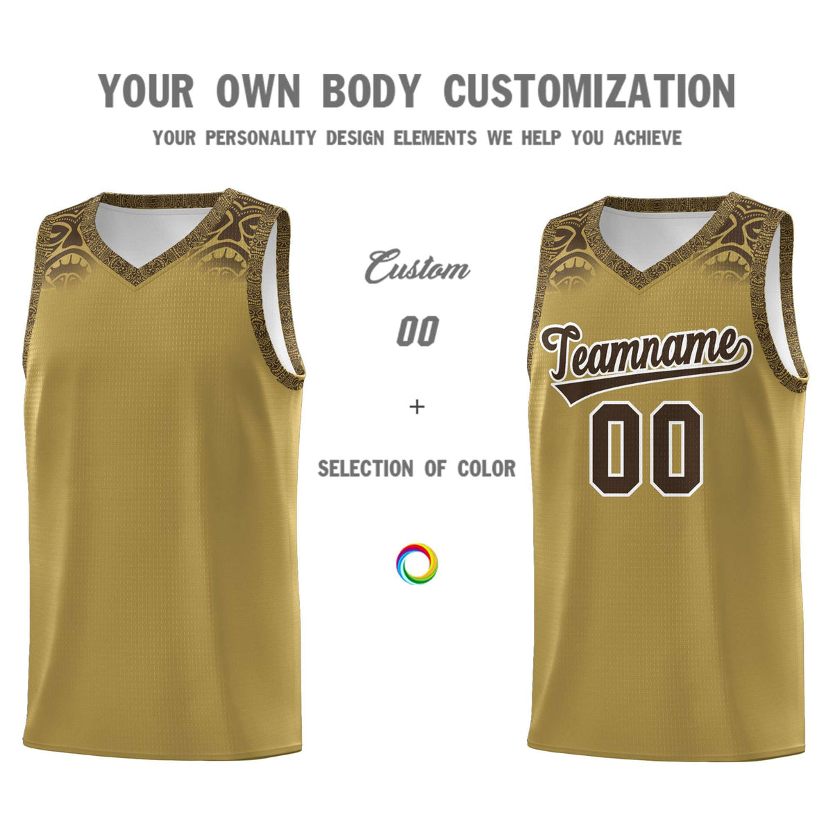 Custom Desert Yellow Brown Personalized Indians Print Kits Sports Uniform Basketball Jersey|KXKSHOP