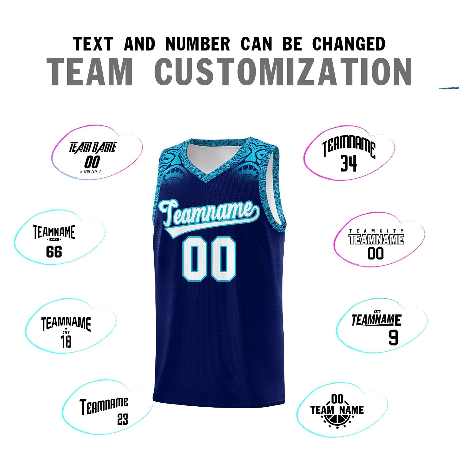 Custom Royal Sky Blue Personalized Indians Print Kits Sports Uniform Basketball Jersey|KXKSHOP