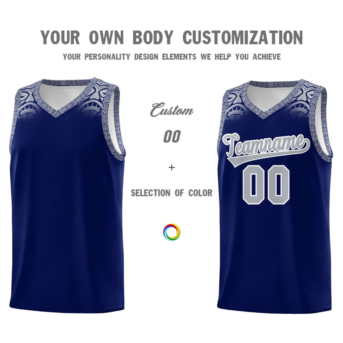 Custom Royal Gray Personalized Indians Print Kits Sports Uniform Basketball Jersey|KXKSHOP