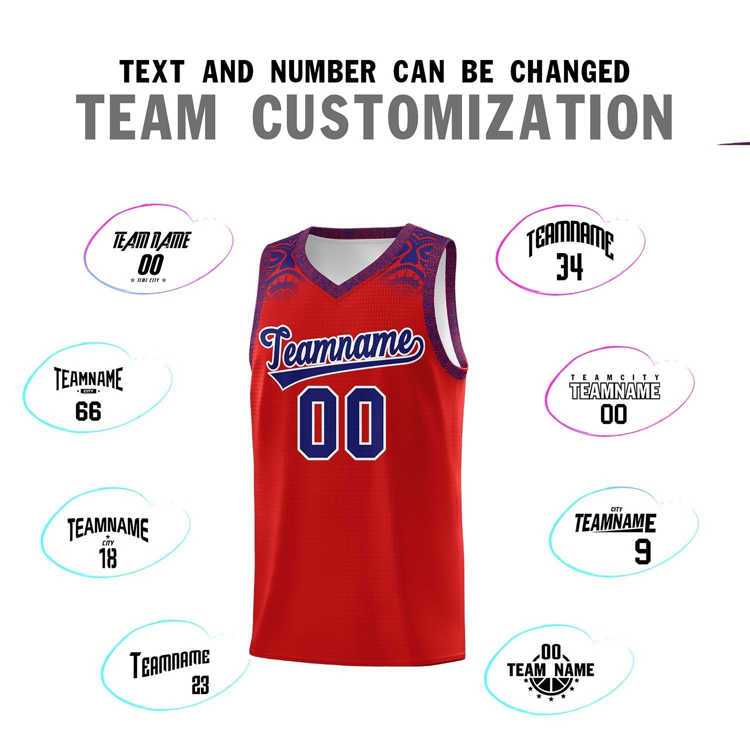 Custom Red Purple Personalized Indians Print Kits Sports Uniform Basketball Jersey|KXKSHOP