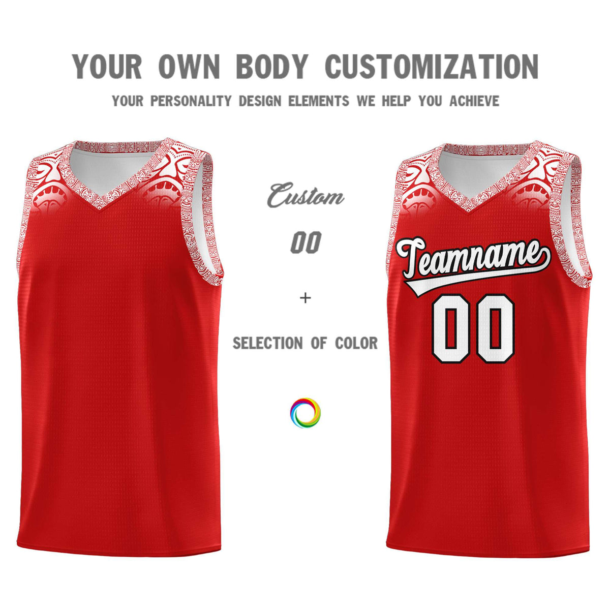 Custom Red White Personalized Indians Print Kits Sports Uniform Basketball Jersey|KXKSHOP