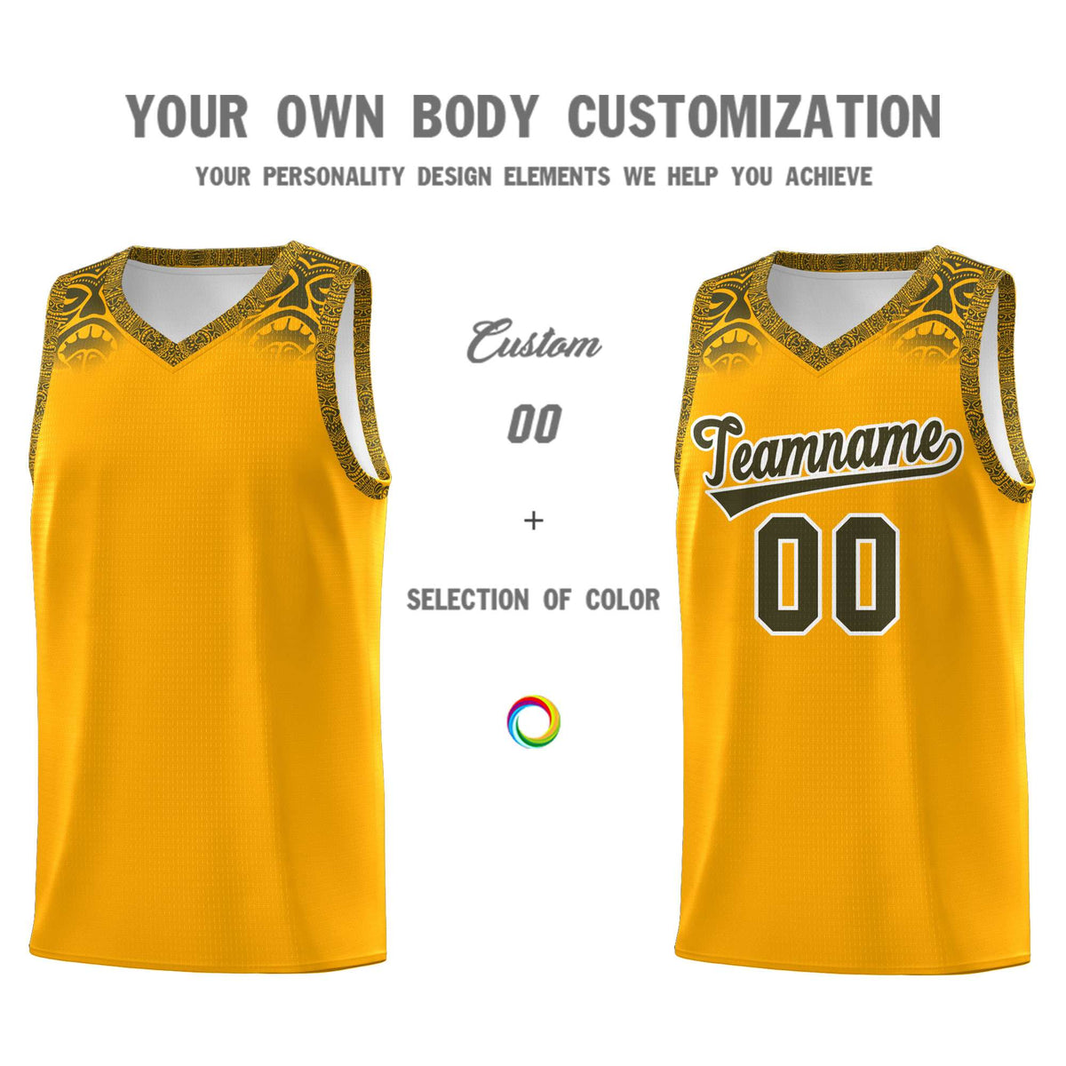 Custom Yellow Olive Personalized Indians Print Kits Sports Uniform Basketball Jersey|KXKSHOP