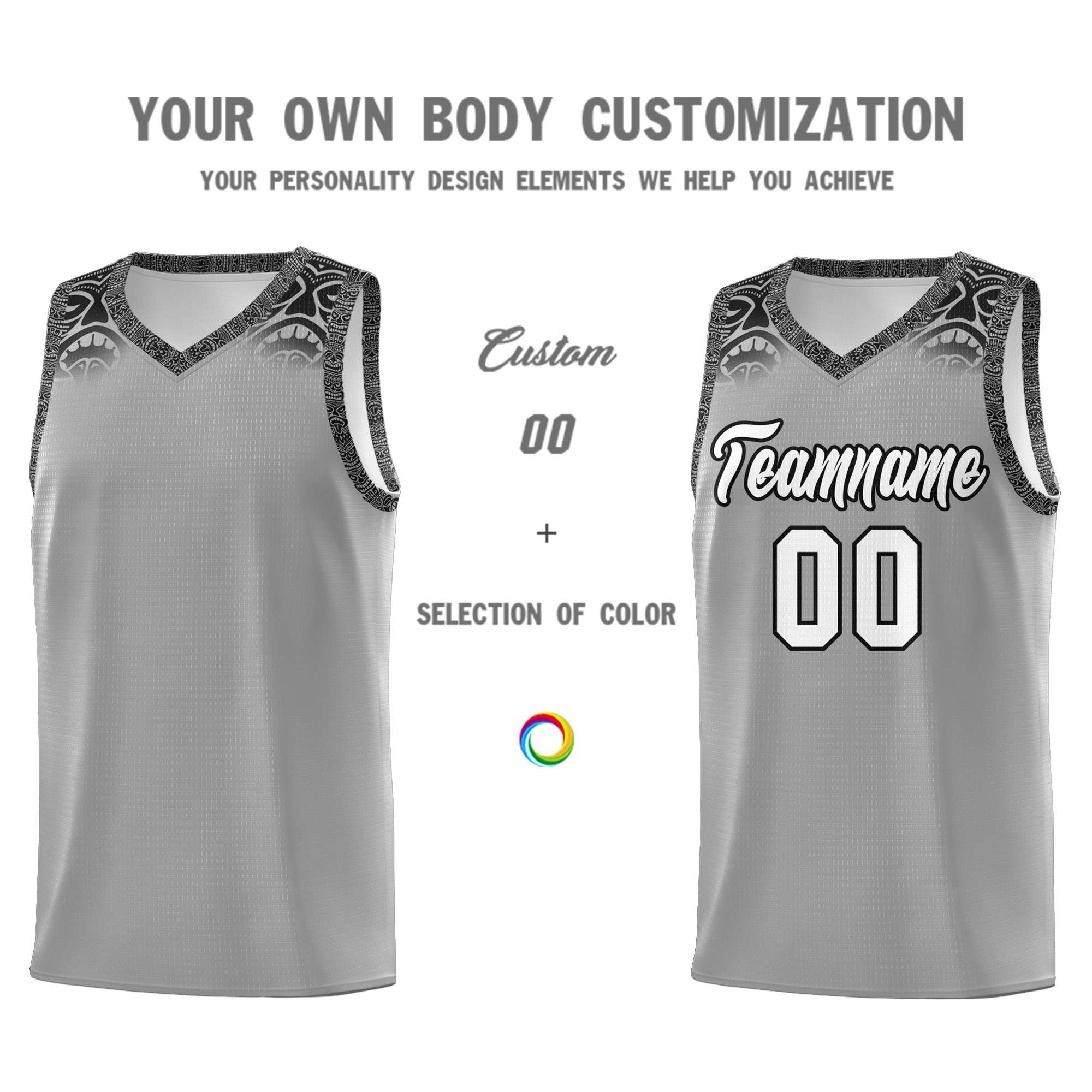 Custom Dark Gray Black Personalized Indians Print Kits Sports Uniform Basketball Jersey|KXKSHOP
