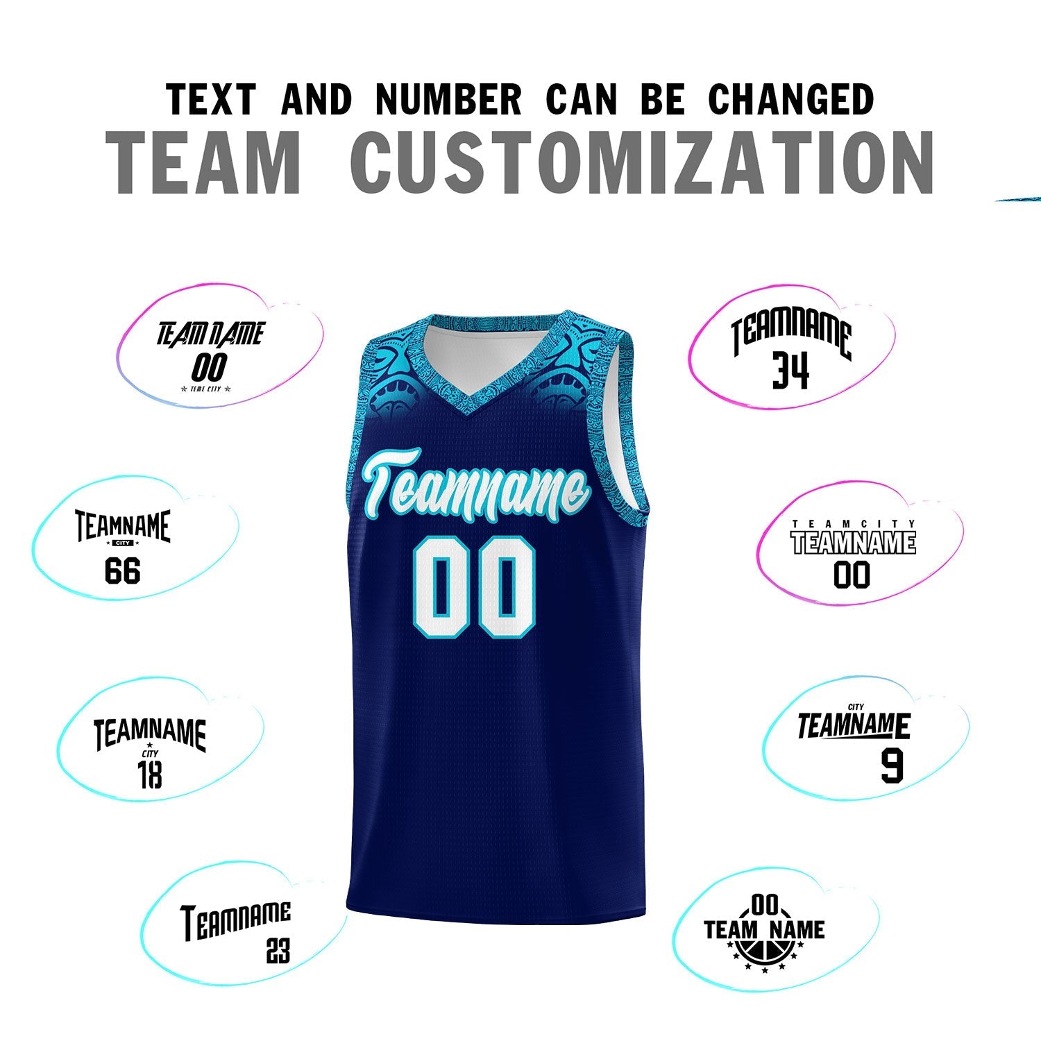 Custom Royal Sky Blue Personalized Indians Print Kits Sports Uniform Basketball Jersey|KXKSHOP