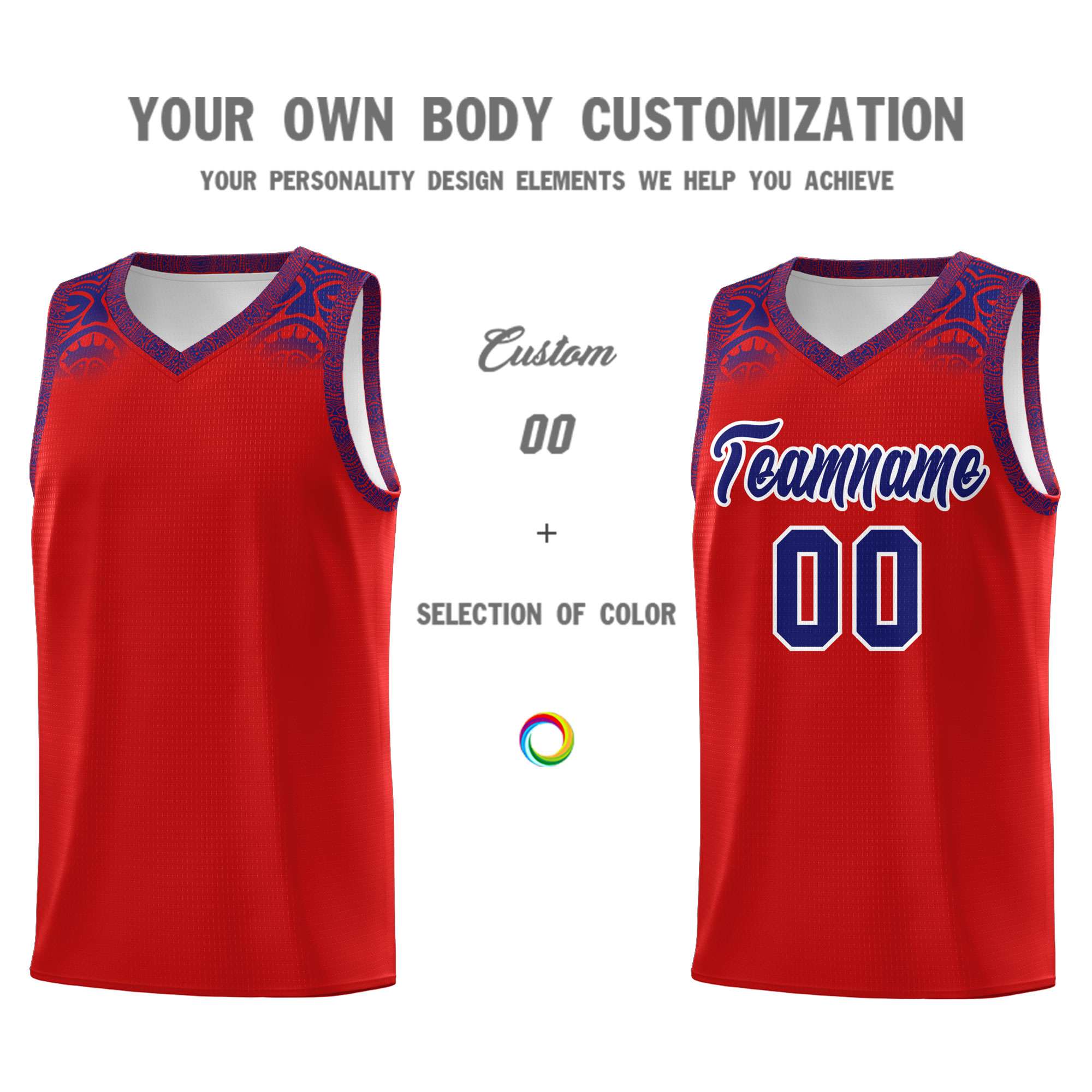 Custom Red Purple Personalized Indians Print Kits Sports Uniform Basketball Jersey|KXKSHOP