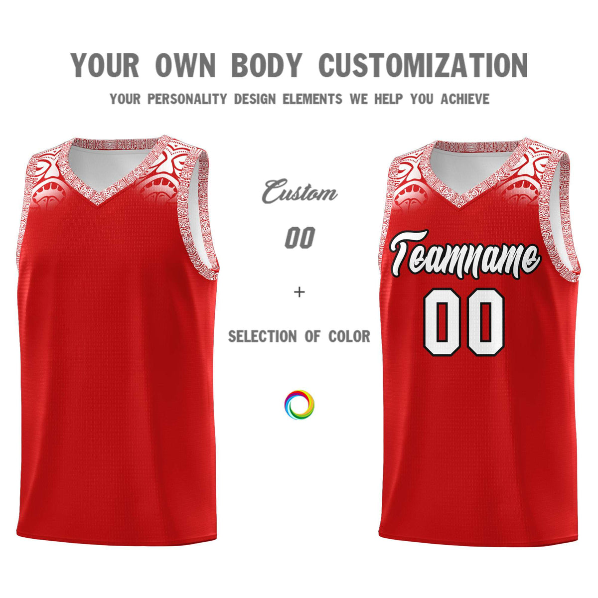 Custom Red White Personalized Indians Print Kits Sports Uniform Basketball Jersey|KXKSHOP