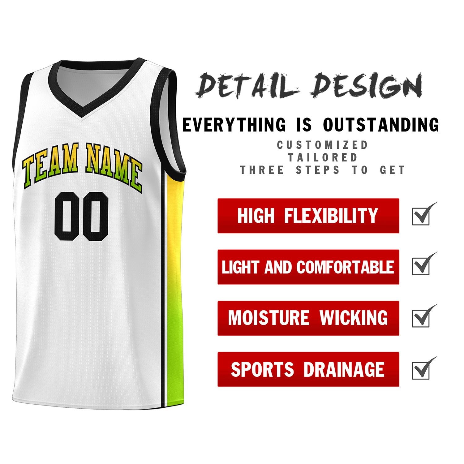 Custom Neon Green Navy-White Side Two-Tone Classic Sports Uniform Basketball Jersey |KXKSHOP