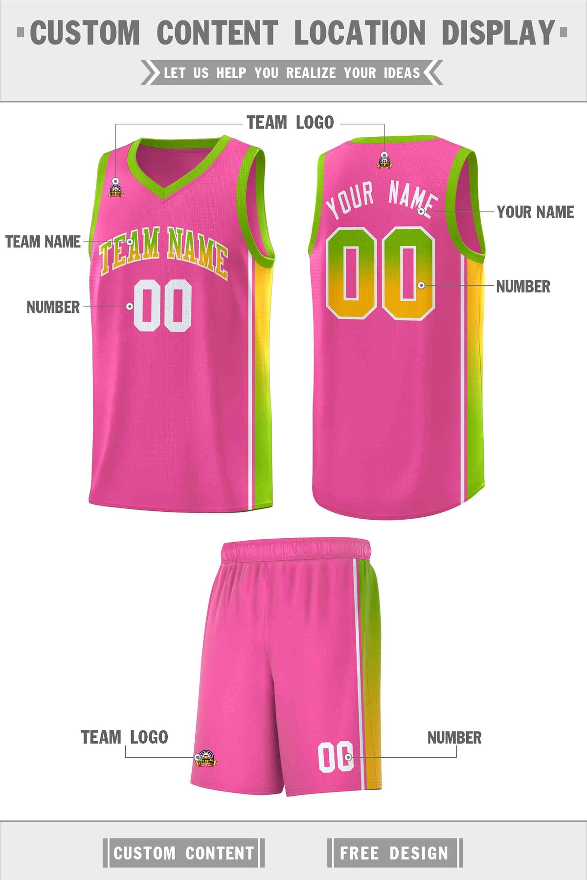 Custom Neon Green Navy-White Side Two-Tone Classic Sports Uniform Basketball Jersey |KXKSHOP