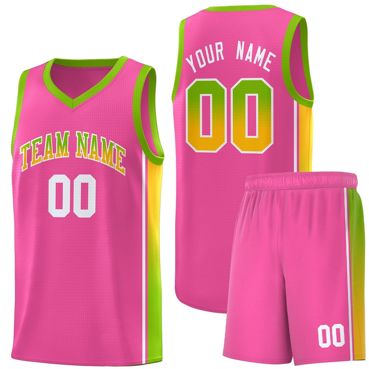 Custom Neon Green Navy-White Side Two-Tone Classic Sports Uniform Basketball Jersey |KXKSHOP