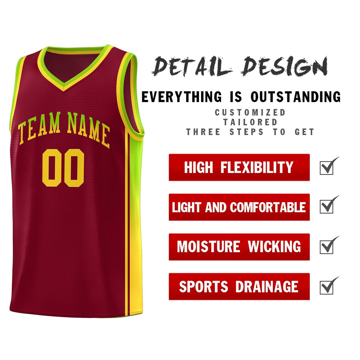 Custom Neon Green Navy-White Side Two-Tone Classic Sports Uniform Basketball Jersey |KXKSHOP