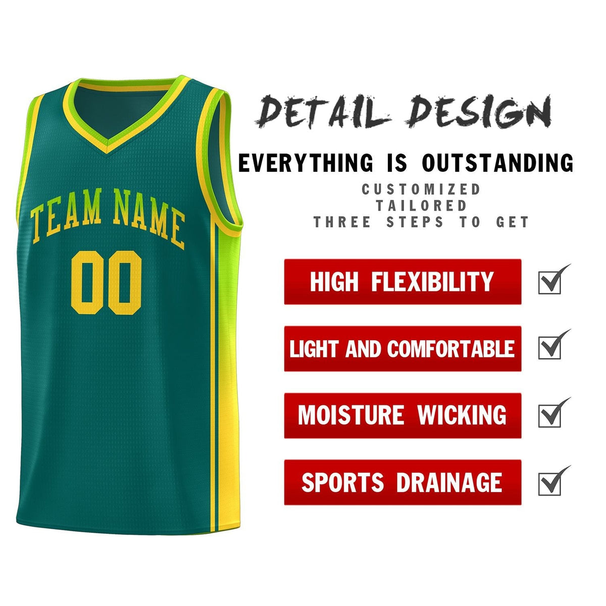 Custom Neon Green Navy-White Side Two-Tone Classic Sports Uniform Basketball Jersey |KXKSHOP