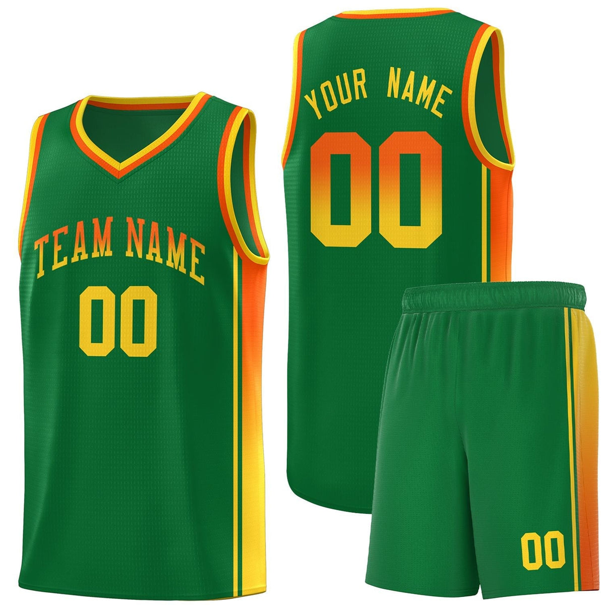 Custom Neon Green Navy-White Side Two-Tone Classic Sports Uniform Basketball Jersey |KXKSHOP