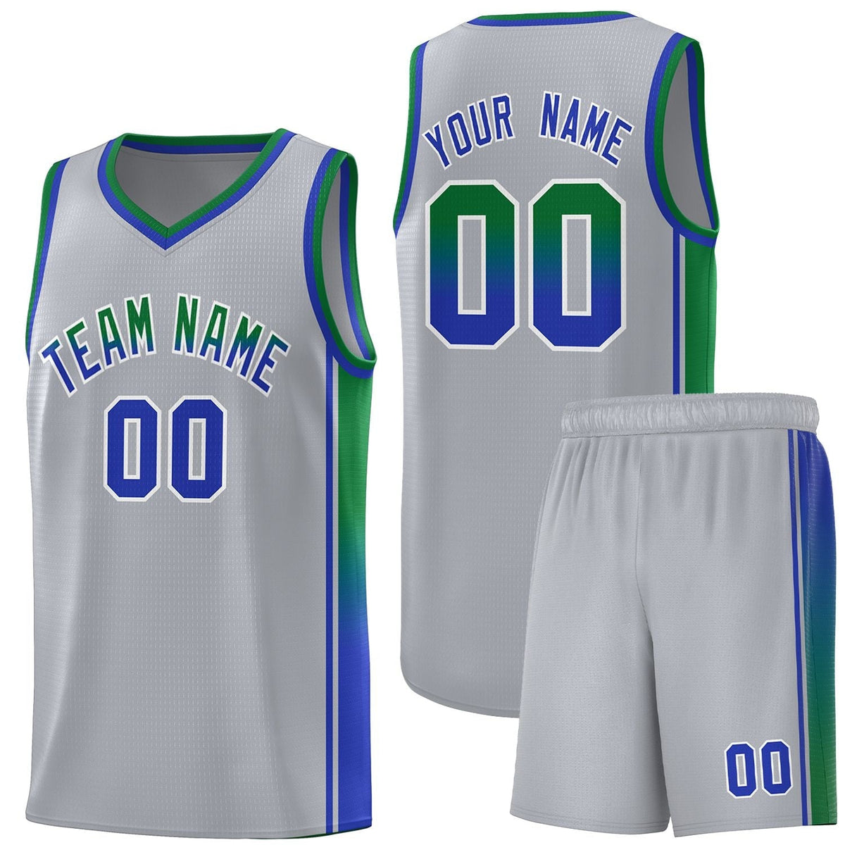 Custom Neon Green Navy-White Side Two-Tone Classic Sports Uniform Basketball Jersey |KXKSHOP