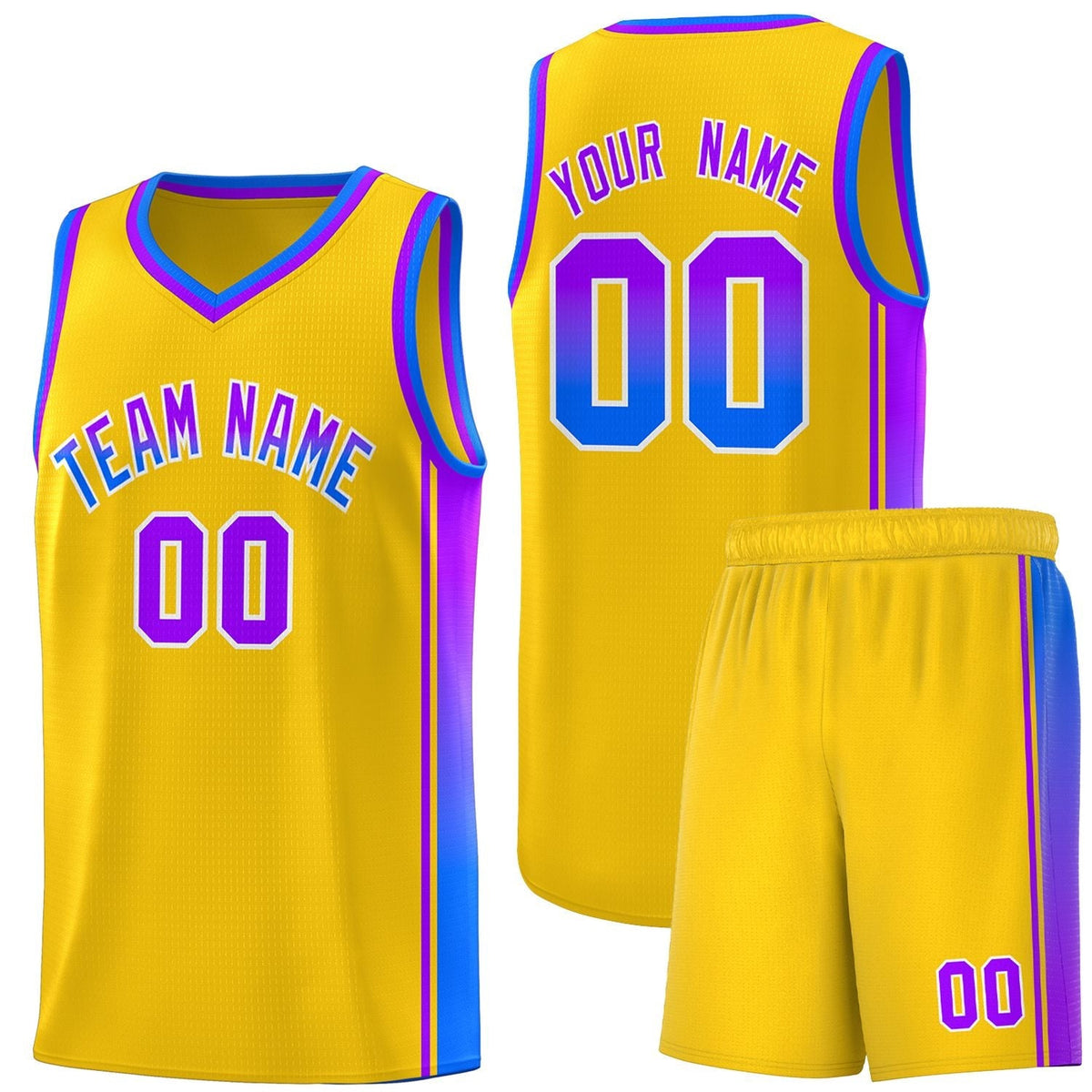 Custom Neon Green Navy-White Side Two-Tone Classic Sports Uniform Basketball Jersey |KXKSHOP