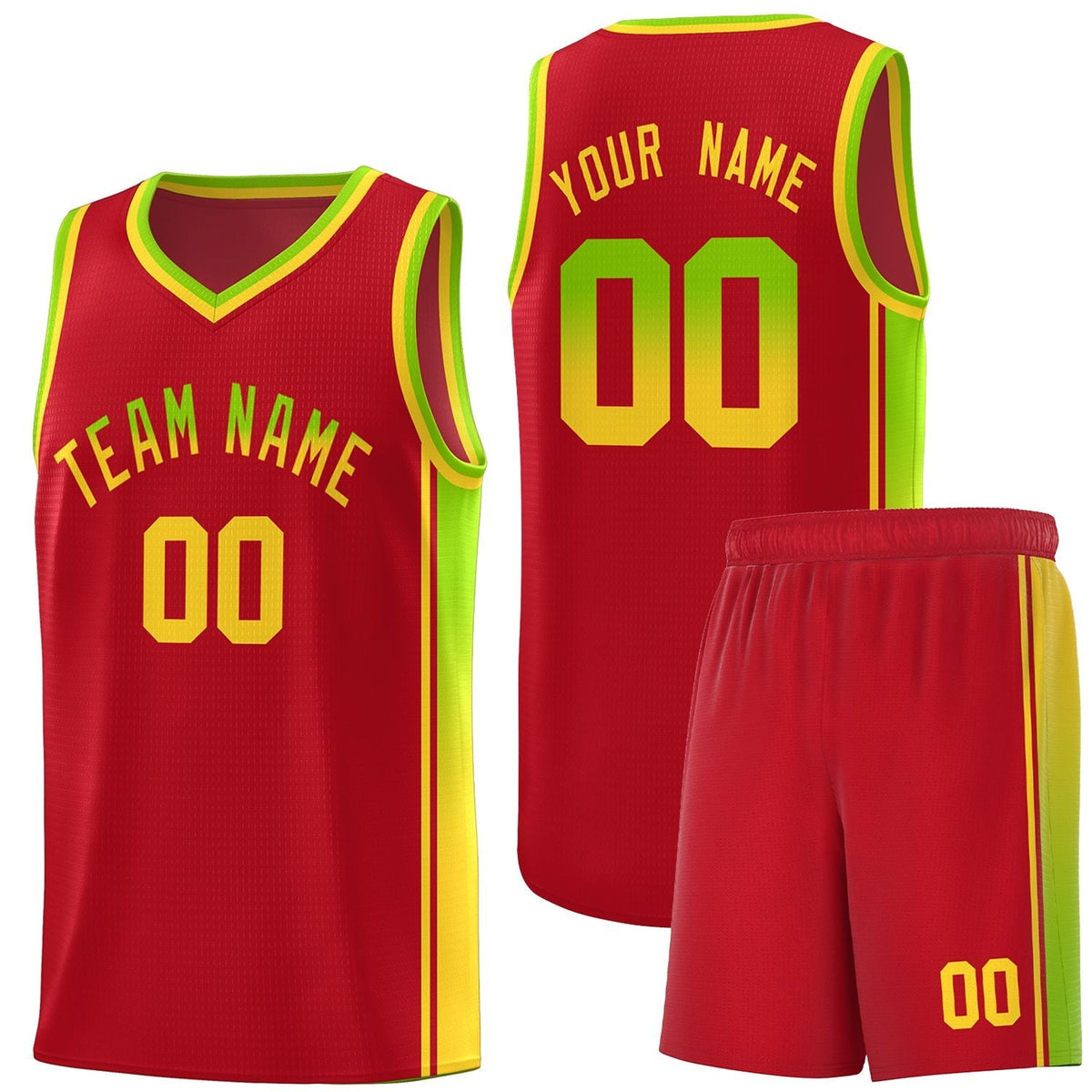 Custom Neon Green Navy-White Side Two-Tone Classic Sports Uniform Basketball Jersey |KXKSHOP