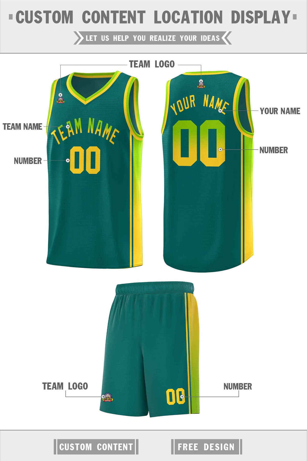 Custom Neon Green Navy-White Side Two-Tone Classic Sports Uniform Basketball Jersey |KXKSHOP