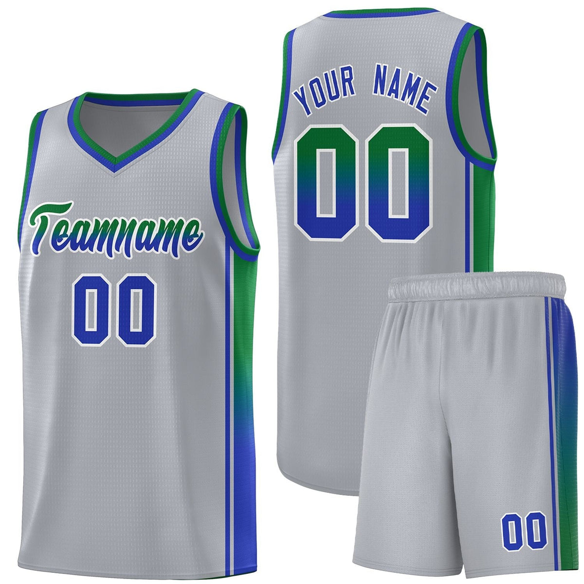 Custom Neon Green Navy-White Side Two-Tone Classic Sports Uniform Basketball Jersey |KXKSHOP