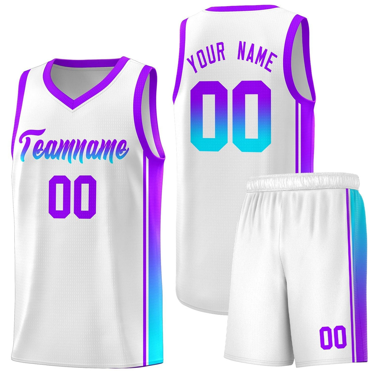 Custom Neon Green Navy-White Side Two-Tone Classic Sports Uniform Basketball Jersey |KXKSHOP