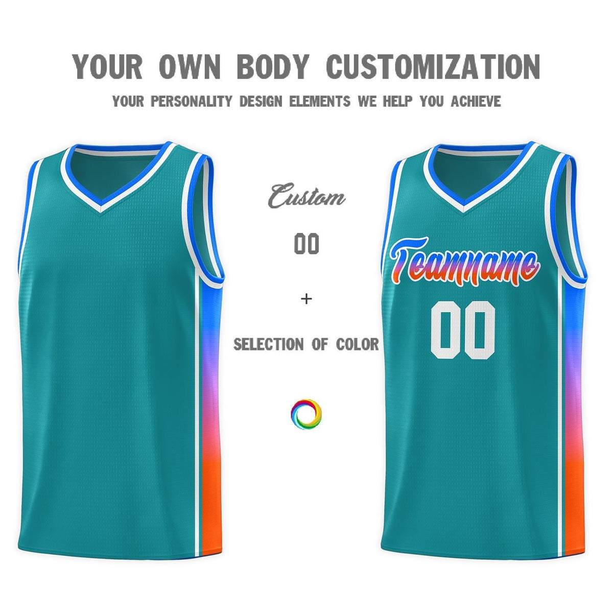 Custom Neon Green Navy-White Side Two-Tone Classic Sports Uniform Basketball Jersey |KXKSHOP