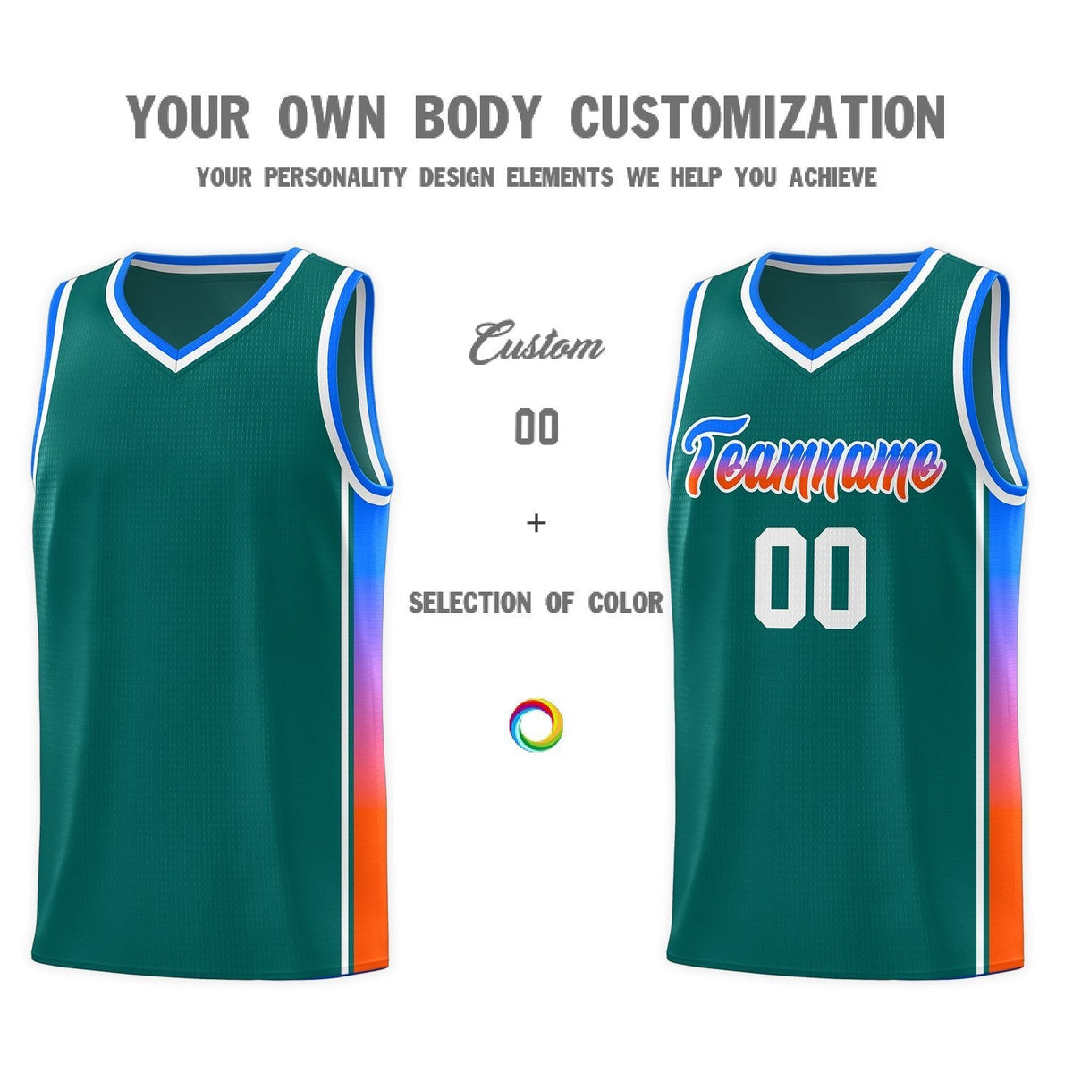 Custom Neon Green Navy-White Side Two-Tone Classic Sports Uniform Basketball Jersey |KXKSHOP