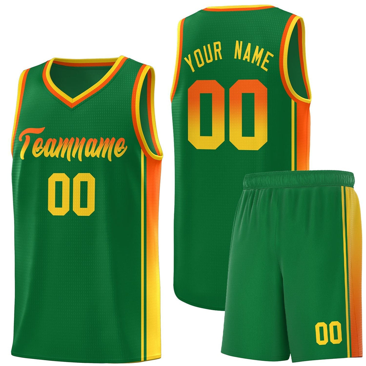 Custom Neon Green Navy-White Side Two-Tone Classic Sports Uniform Basketball Jersey |KXKSHOP