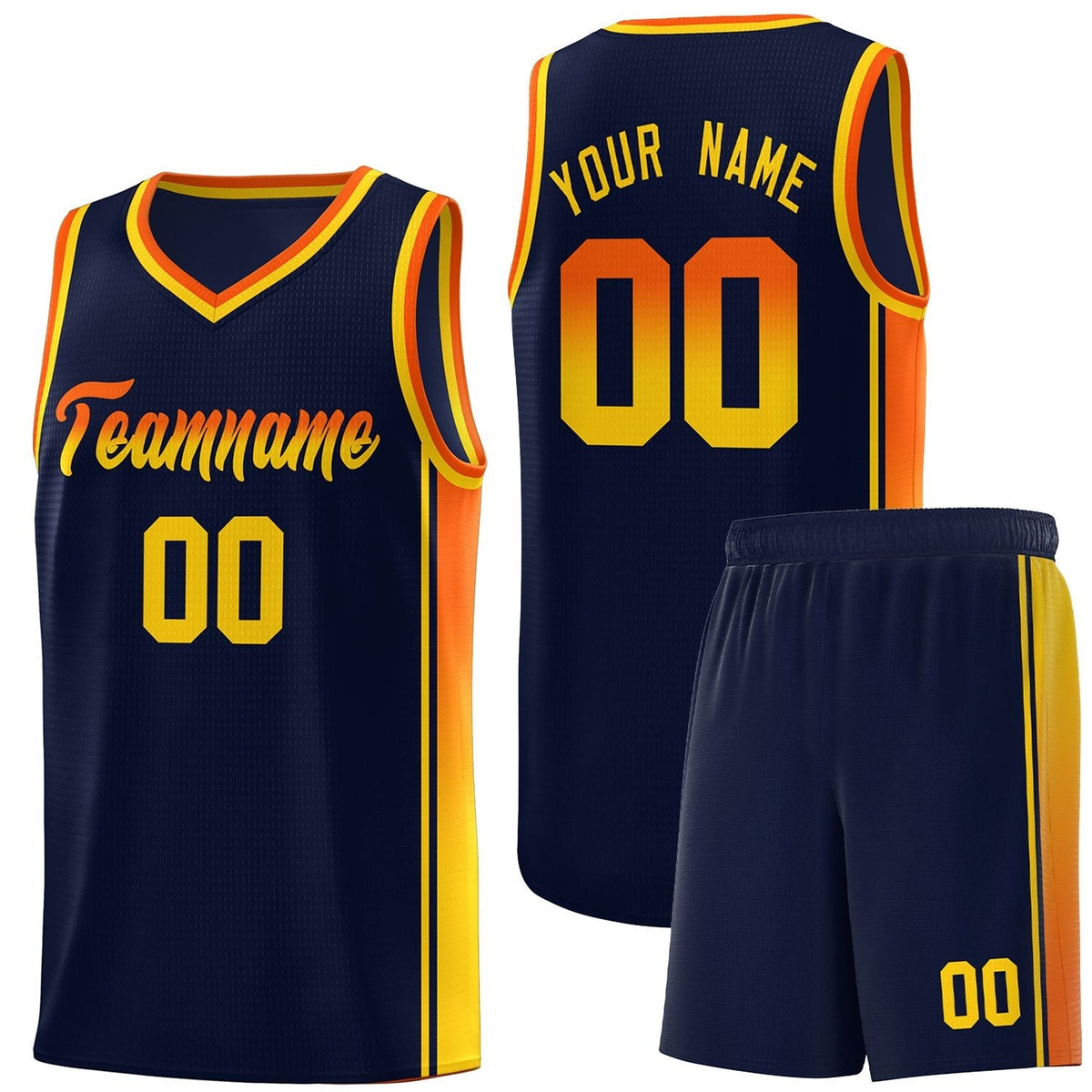 Custom Neon Green Navy-White Side Two-Tone Classic Sports Uniform Basketball Jersey |KXKSHOP