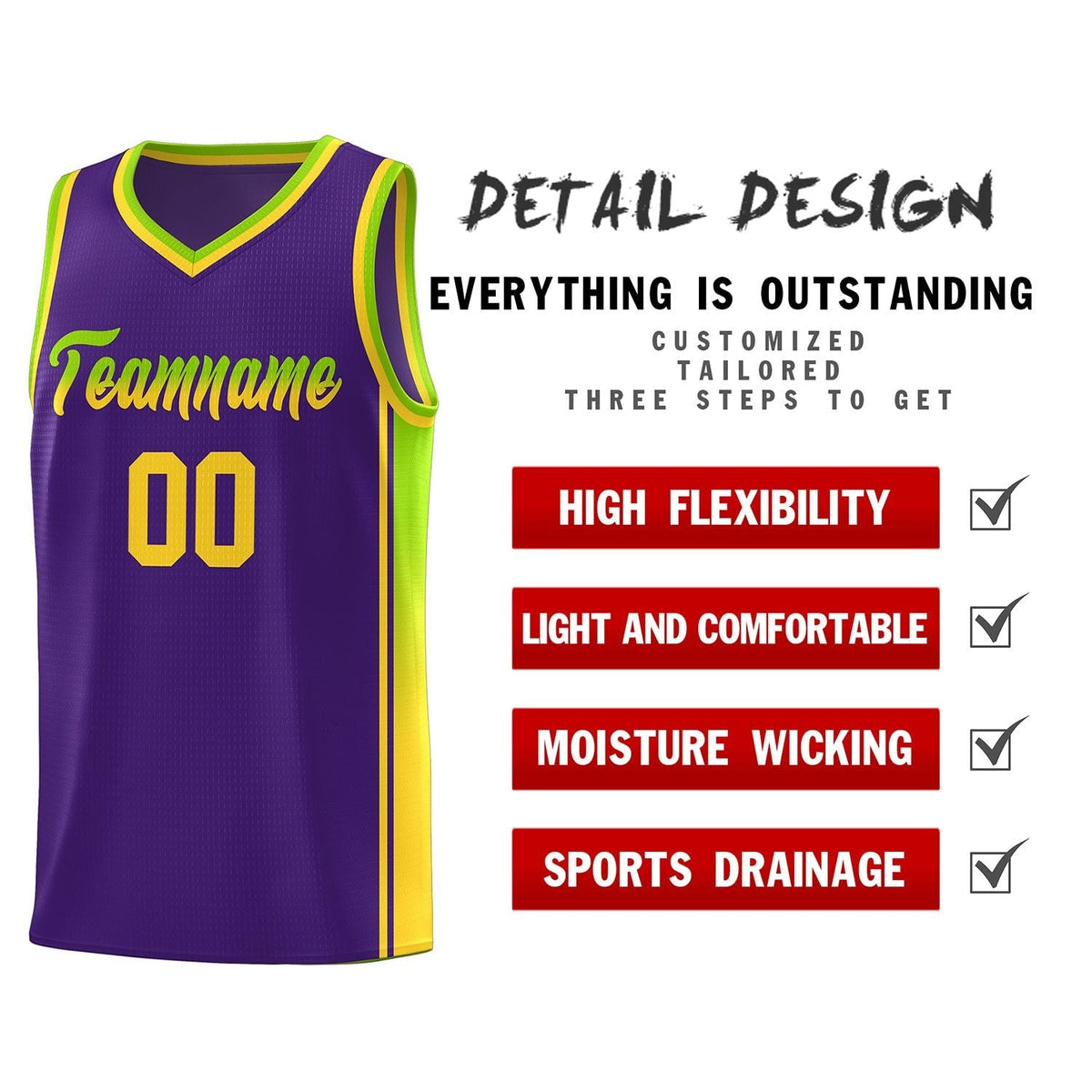 Custom Neon Green Navy-White Side Two-Tone Classic Sports Uniform Basketball Jersey |KXKSHOP
