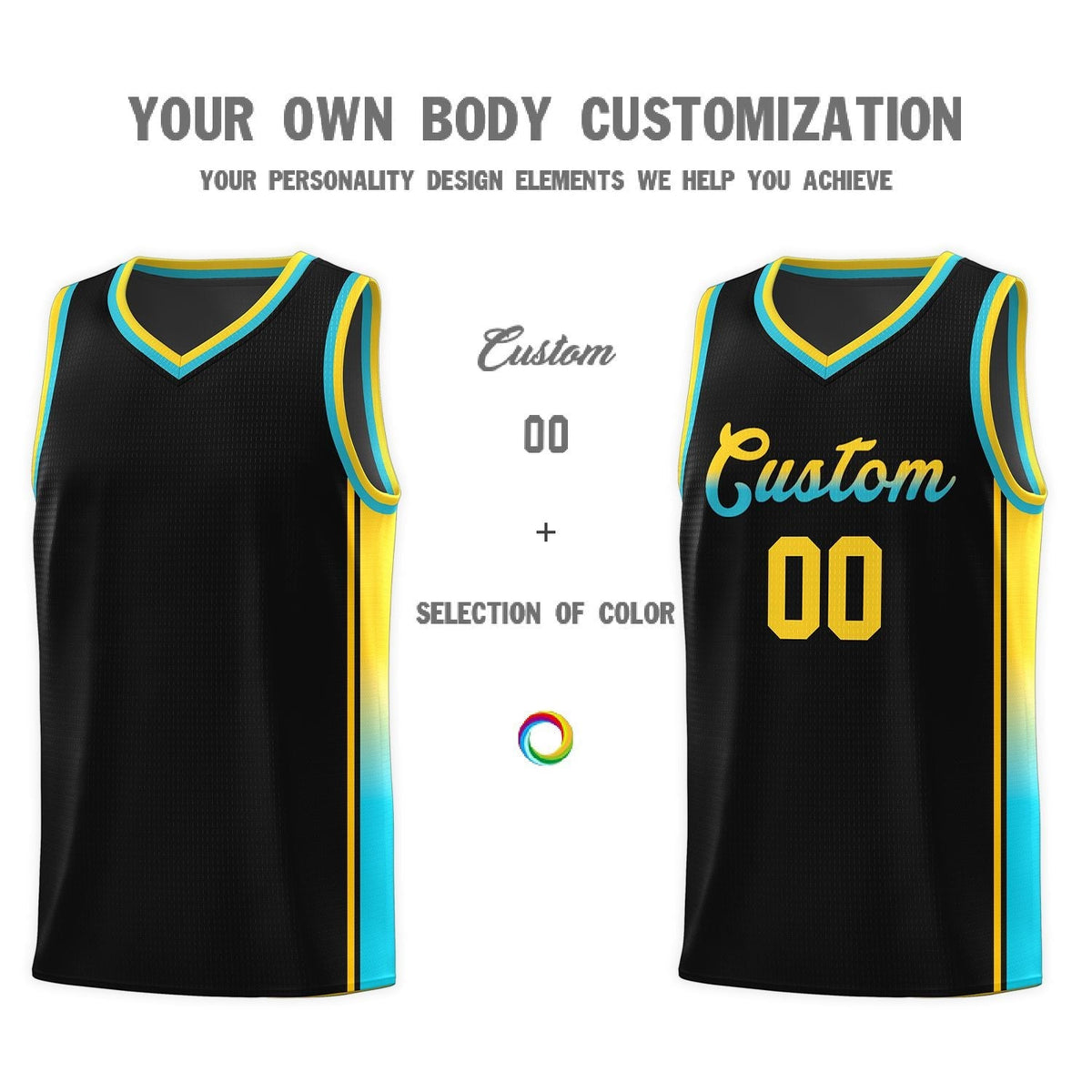 Custom Neon Green Navy-White Side Two-Tone Classic Sports Uniform Basketball Jersey |KXKSHOP