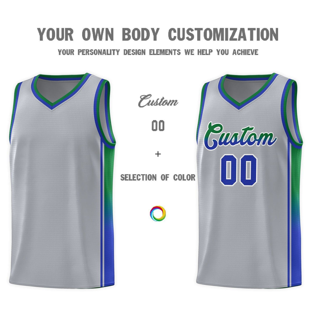 Custom Neon Green Navy-White Side Two-Tone Classic Sports Uniform Basketball Jersey |KXKSHOP