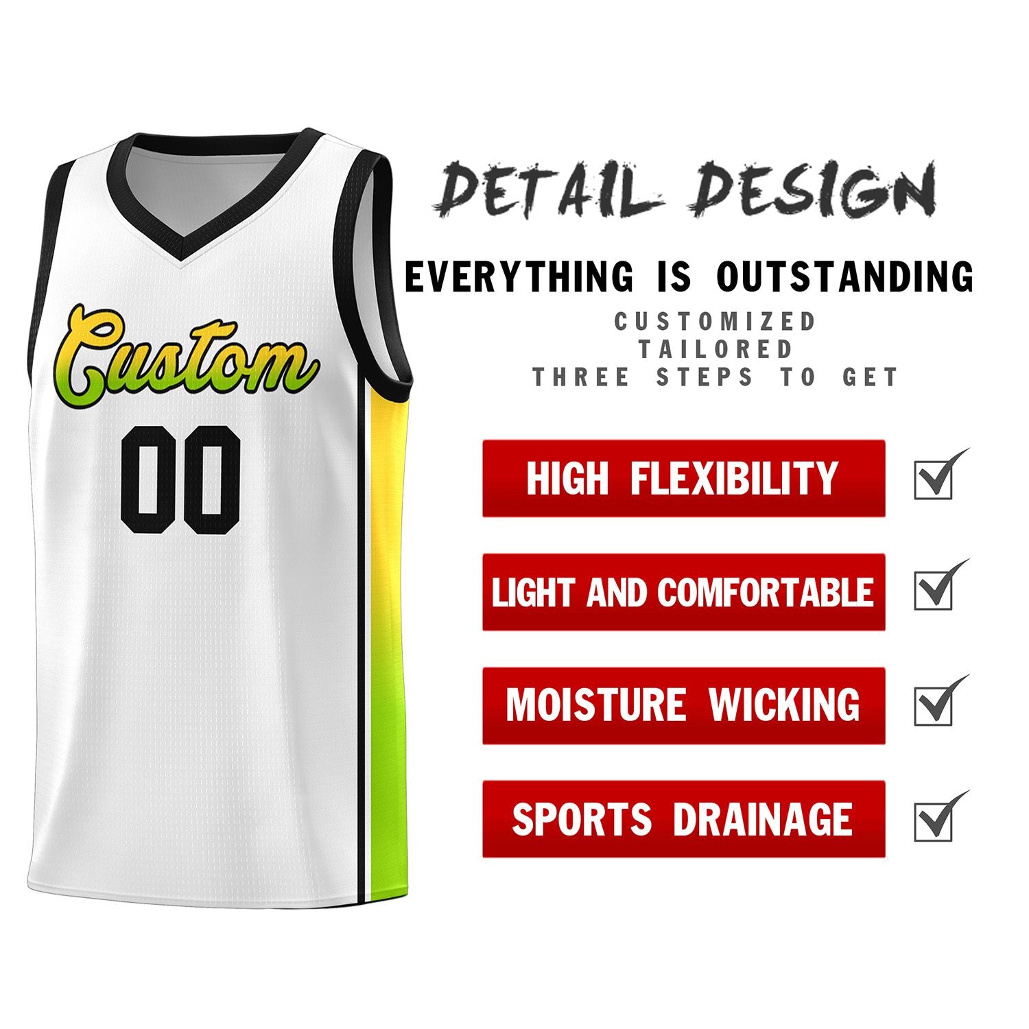 Custom Neon Green Navy-White Side Two-Tone Classic Sports Uniform Basketball Jersey |KXKSHOP