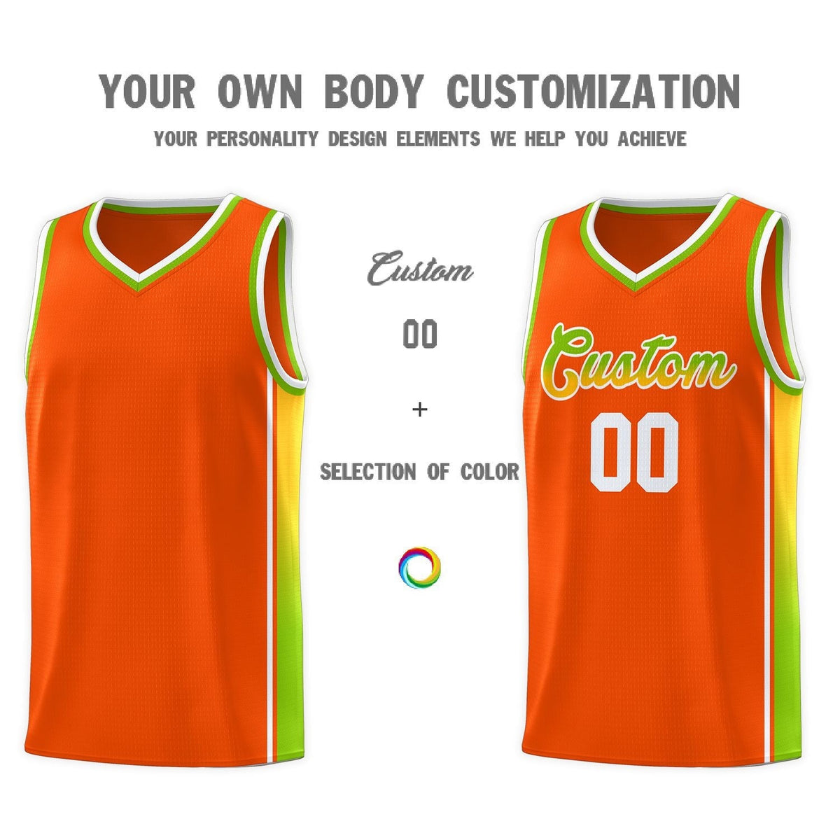 Custom Neon Green Navy-White Side Two-Tone Classic Sports Uniform Basketball Jersey |KXKSHOP