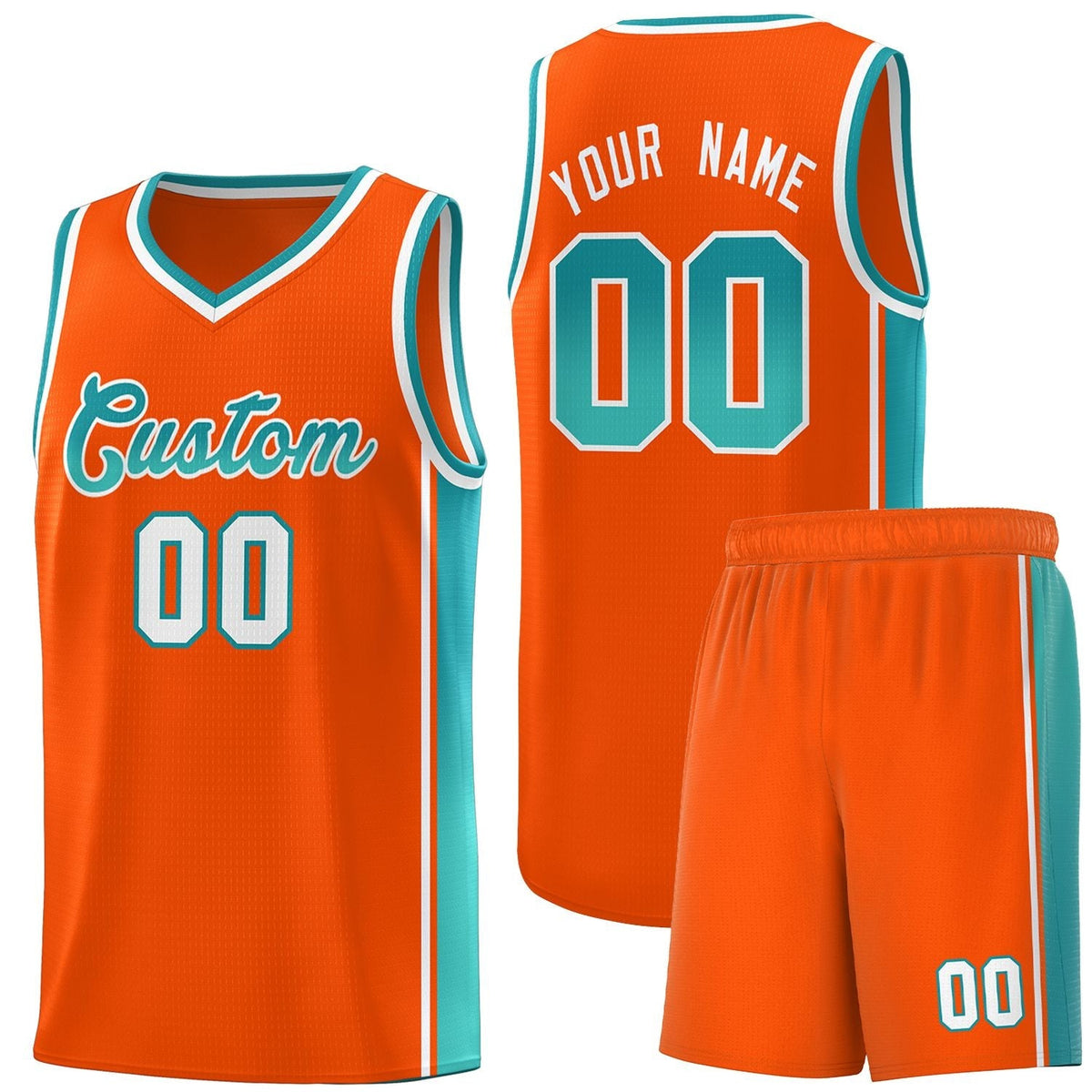 Custom Orange Aqua Gradient Fashion Sports Uniform Basketball Jersey |KXKSHOP