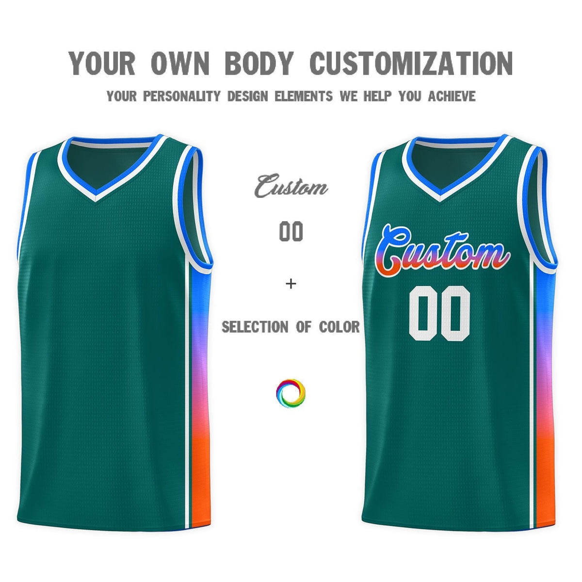 Custom Neon Green Navy-White Side Two-Tone Classic Sports Uniform Basketball Jersey |KXKSHOP
