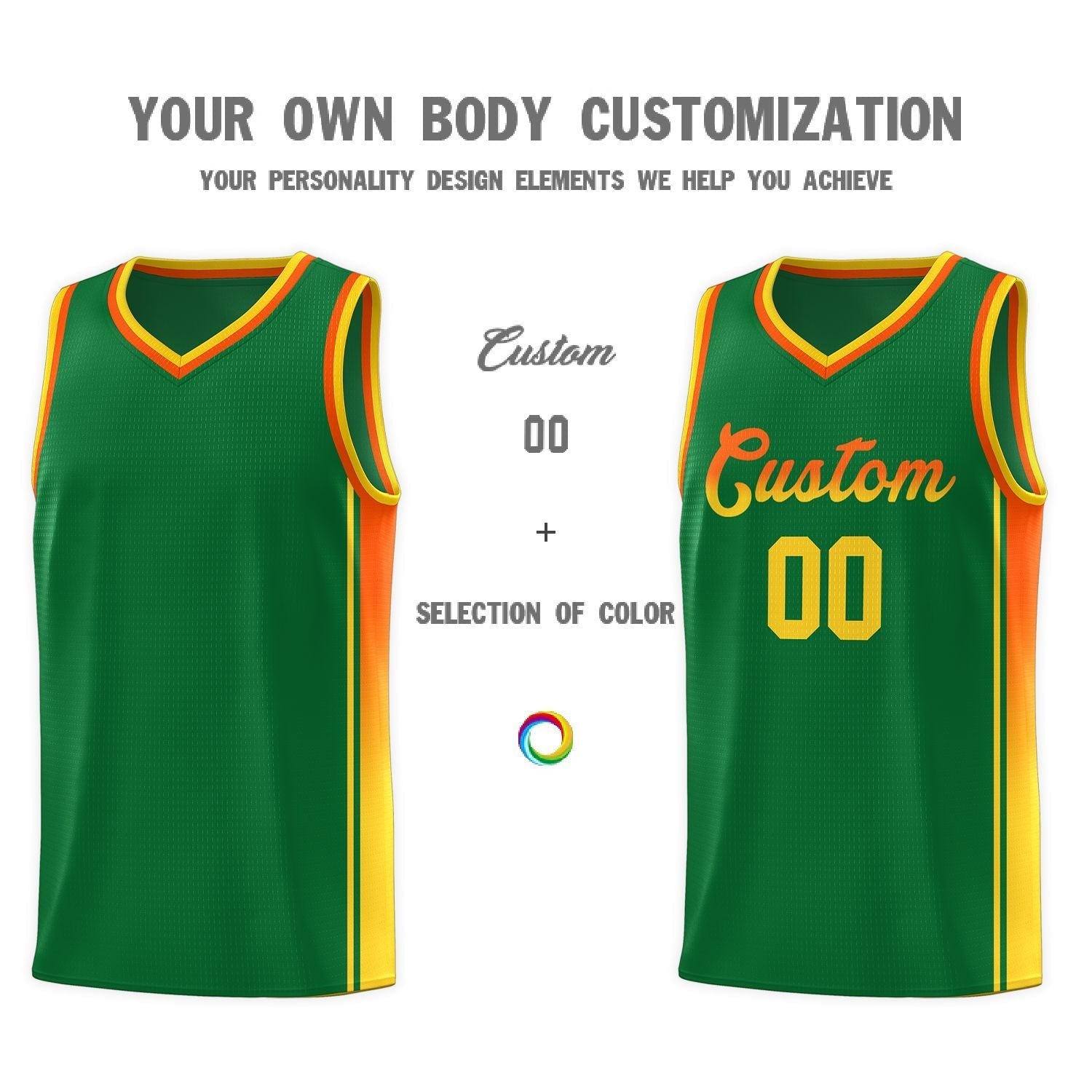Custom Neon Green Navy-White Side Two-Tone Classic Sports Uniform Basketball Jersey |KXKSHOP