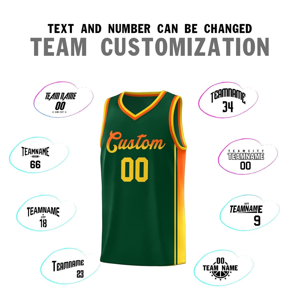 Custom Neon Green Navy-White Side Two-Tone Classic Sports Uniform Basketball Jersey |KXKSHOP