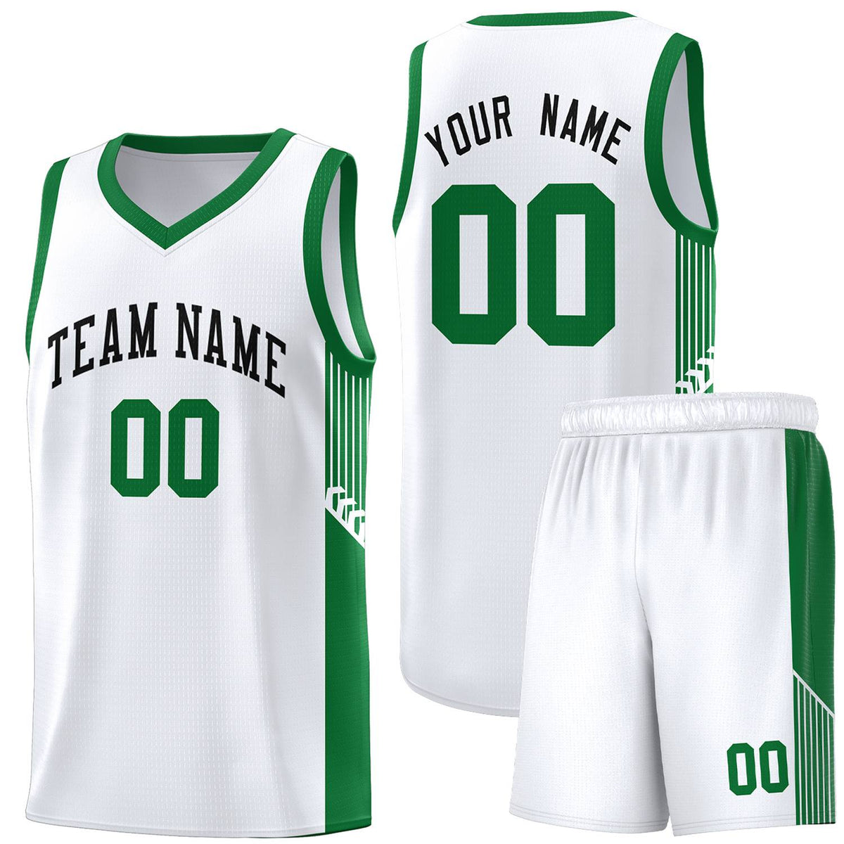 Custom Neon Green Navy-White Side Two-Tone Classic Sports Uniform Basketball Jersey |KXKSHOP