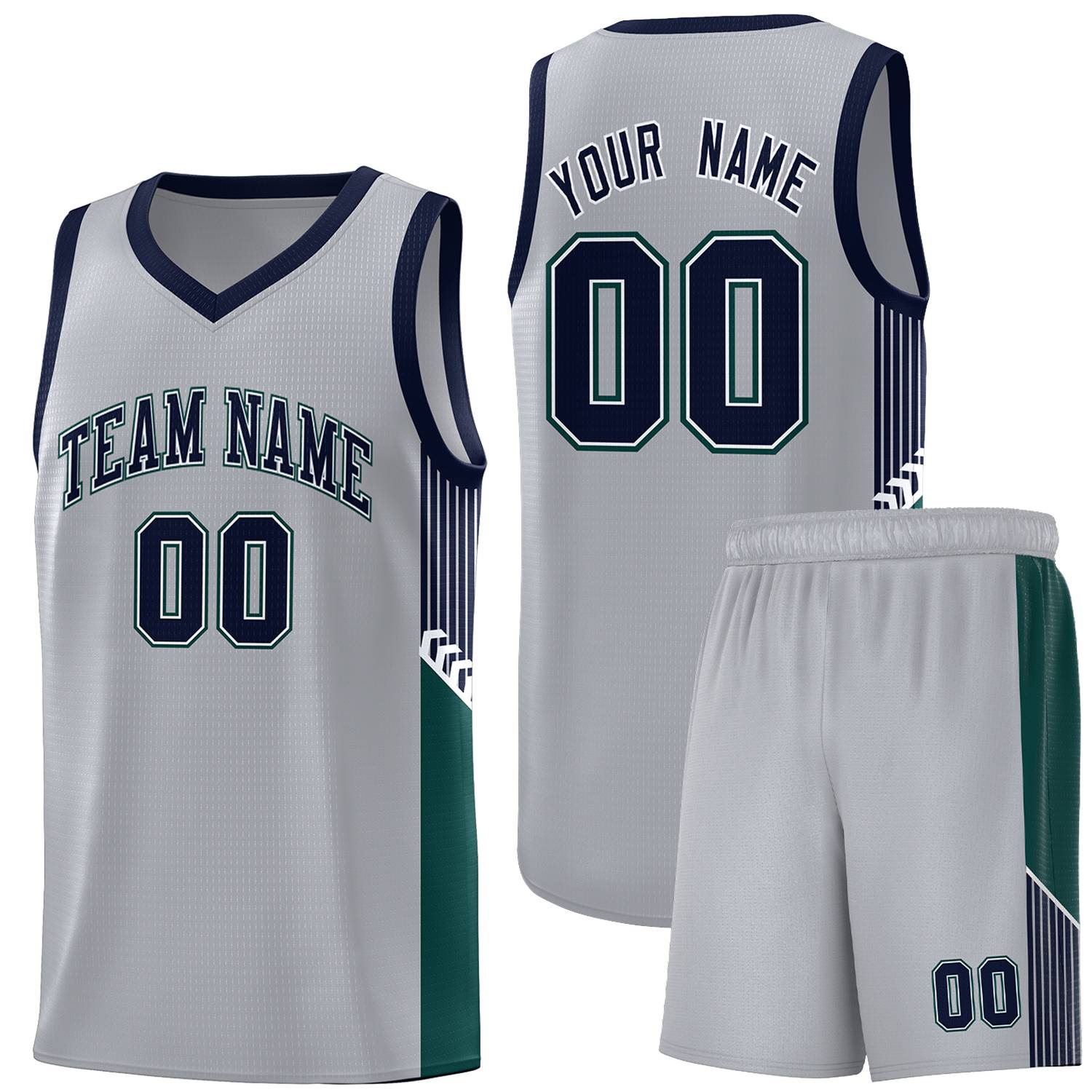 Custom Neon Green Navy-White Side Two-Tone Classic Sports Uniform Basketball Jersey |KXKSHOP