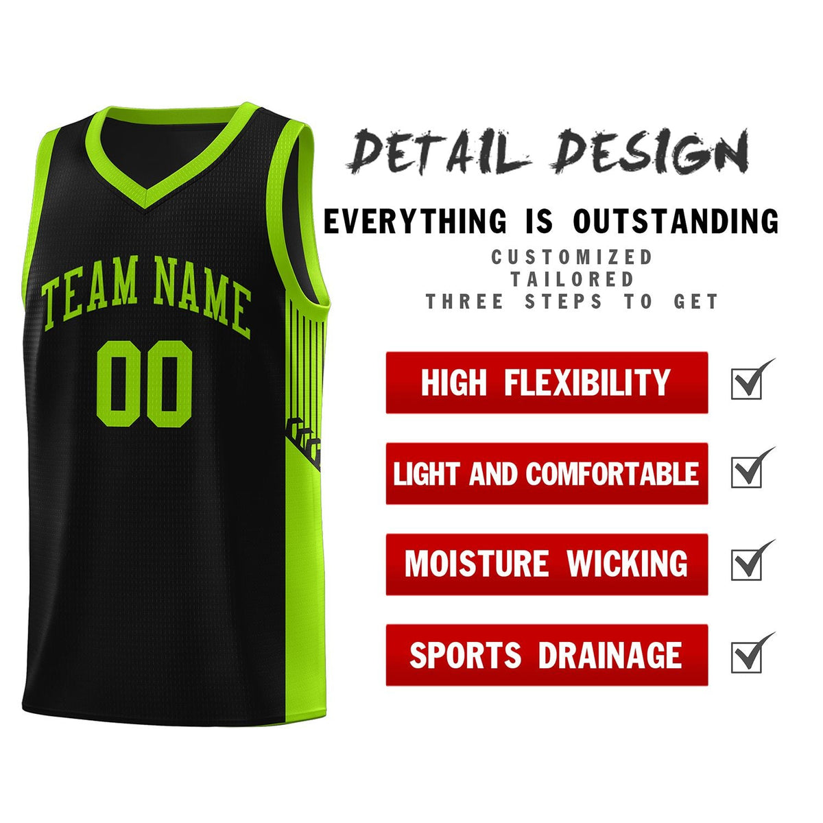 Custom Neon Green Navy-White Side Two-Tone Classic Sports Uniform Basketball Jersey |KXKSHOP