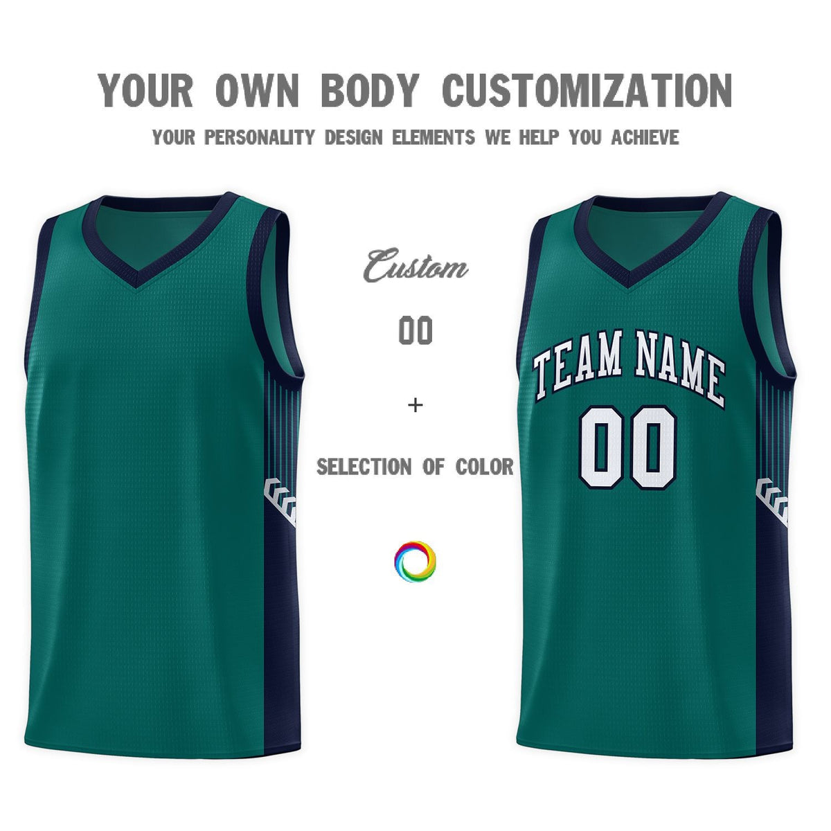 Custom Neon Green Navy-White Side Two-Tone Classic Sports Uniform Basketball Jersey |KXKSHOP
