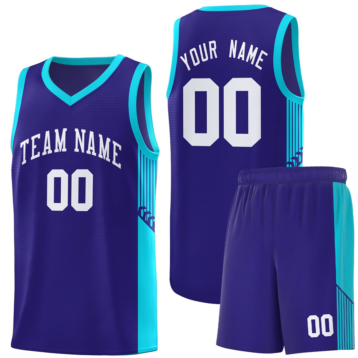 Custom Neon Green Navy-White Side Two-Tone Classic Sports Uniform Basketball Jersey |KXKSHOP