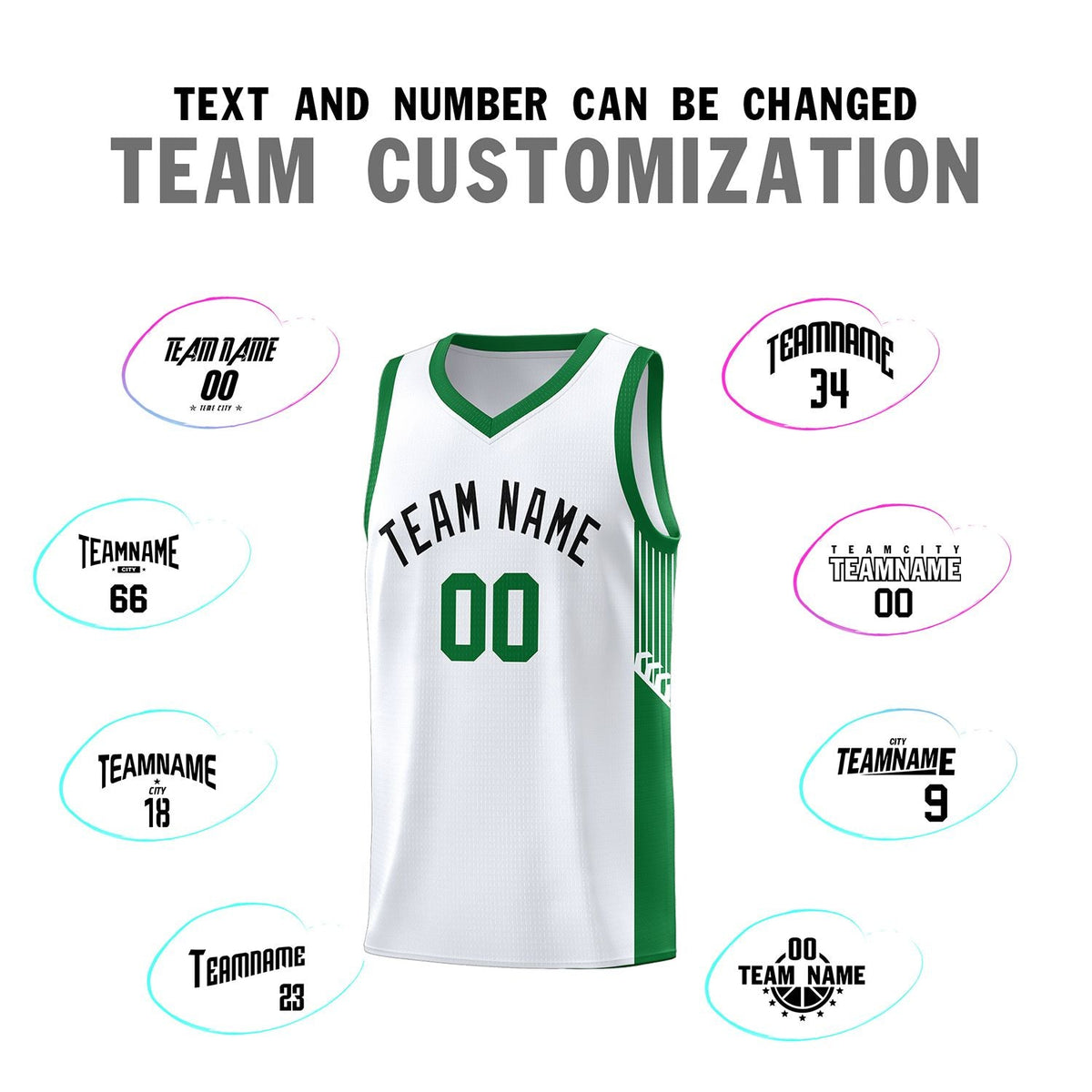 Custom Neon Green Navy-White Side Two-Tone Classic Sports Uniform Basketball Jersey |KXKSHOP