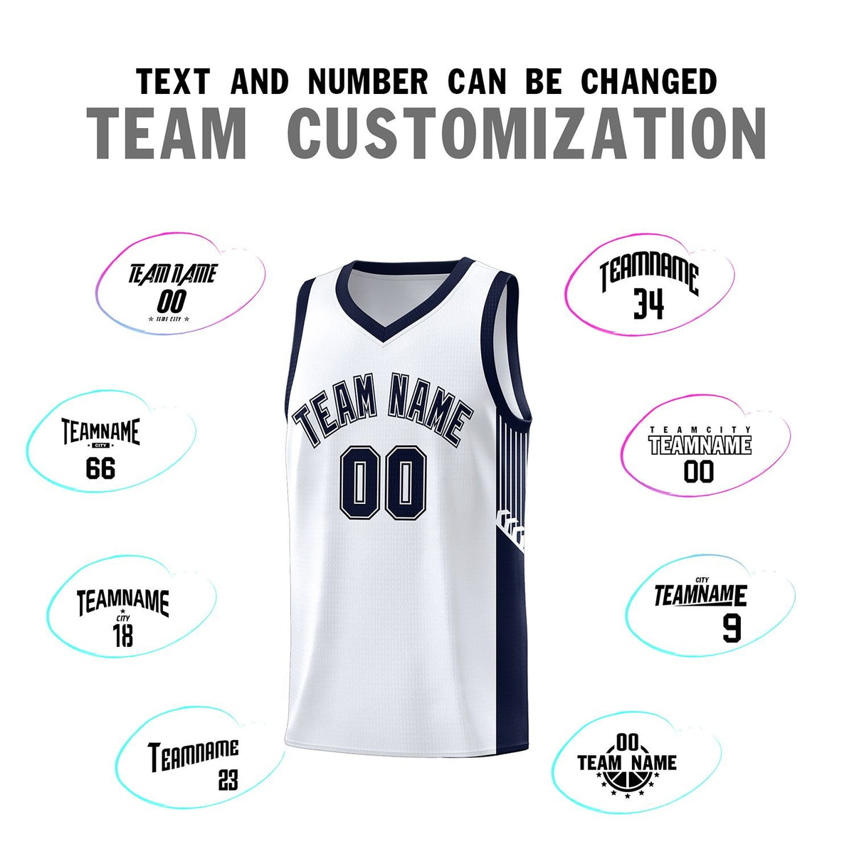 Custom Neon Green Navy-White Side Two-Tone Classic Sports Uniform Basketball Jersey |KXKSHOP