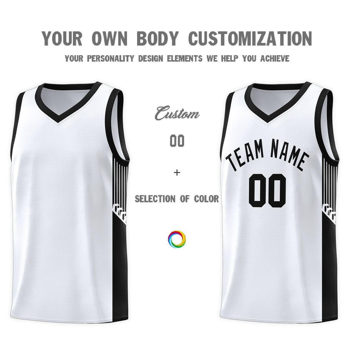 Custom Neon Green Navy-White Side Two-Tone Classic Sports Uniform Basketball Jersey |KXKSHOP